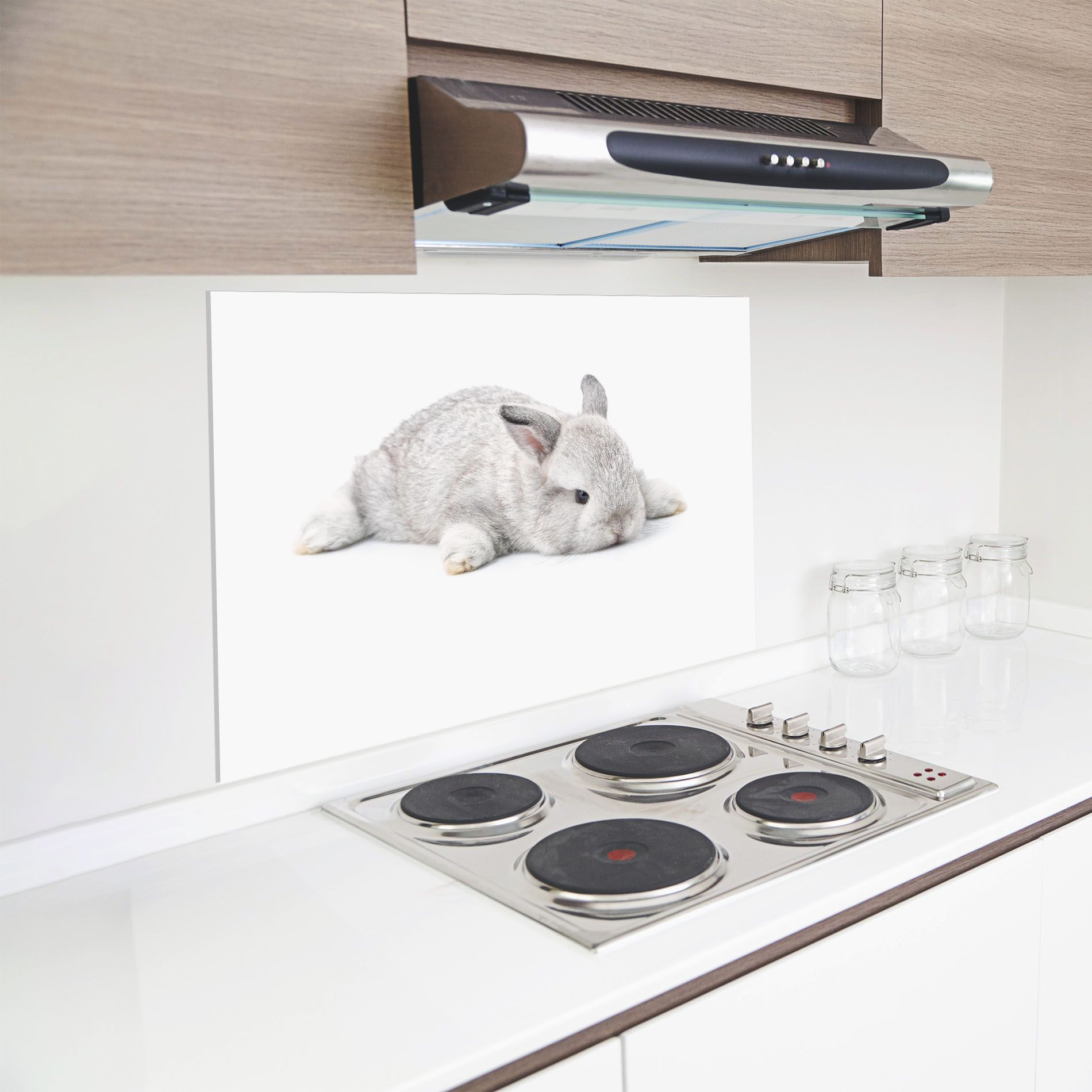 Light Gray Bunny Sleeping mockup 8