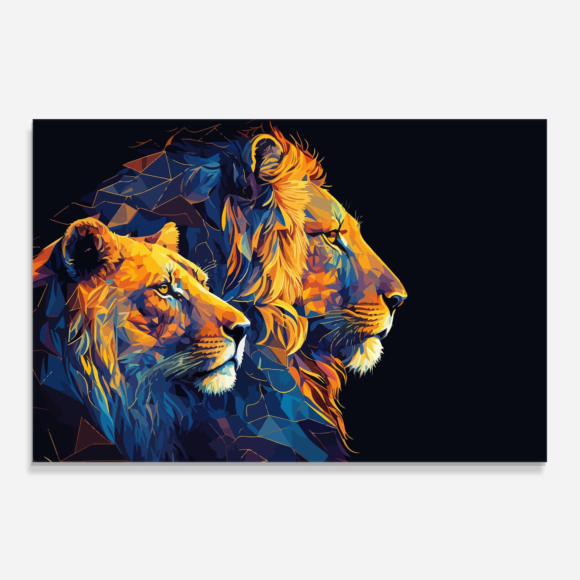 Orange Blue Lion mockup 0