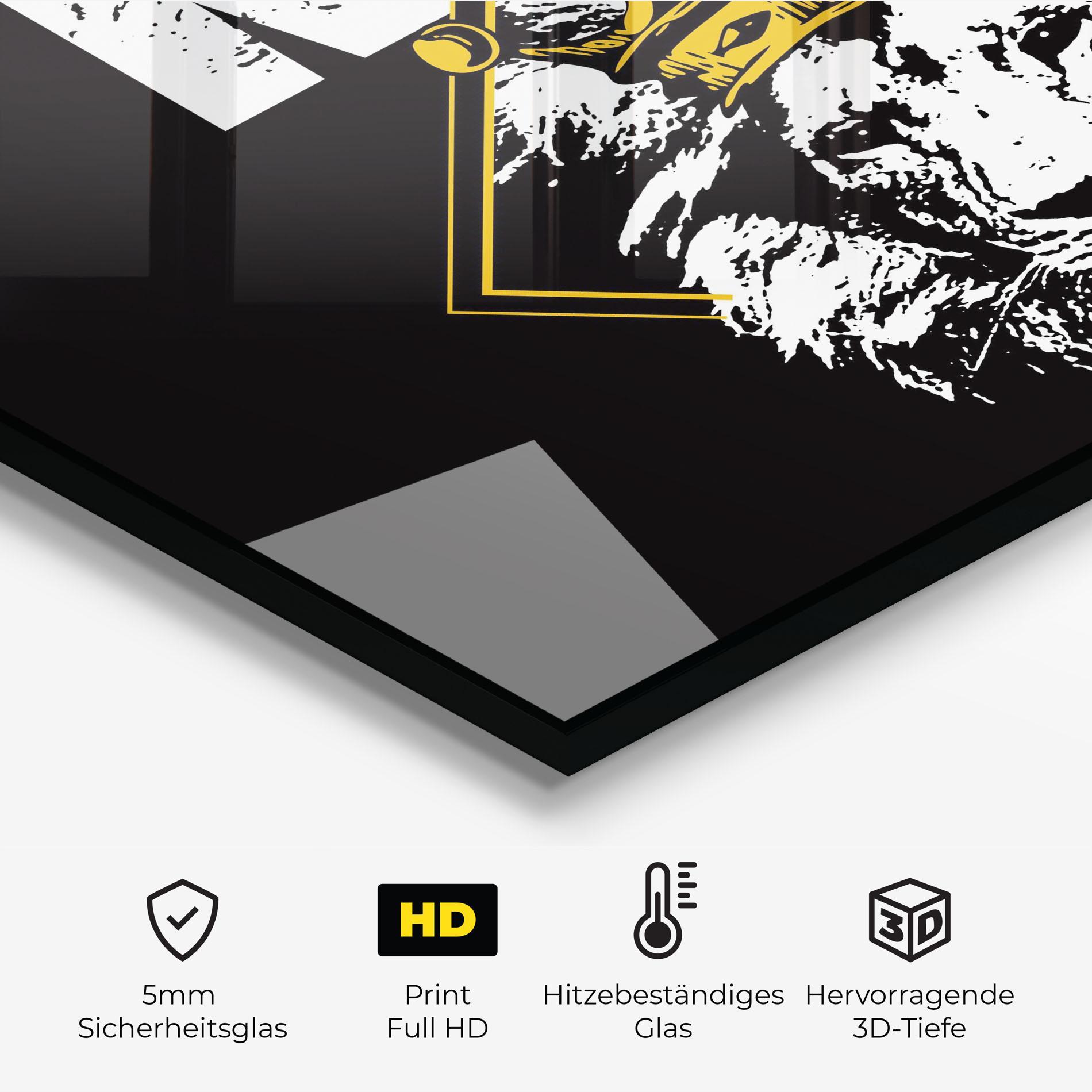 Küchenrückwand Glas Jungle King mockup 2