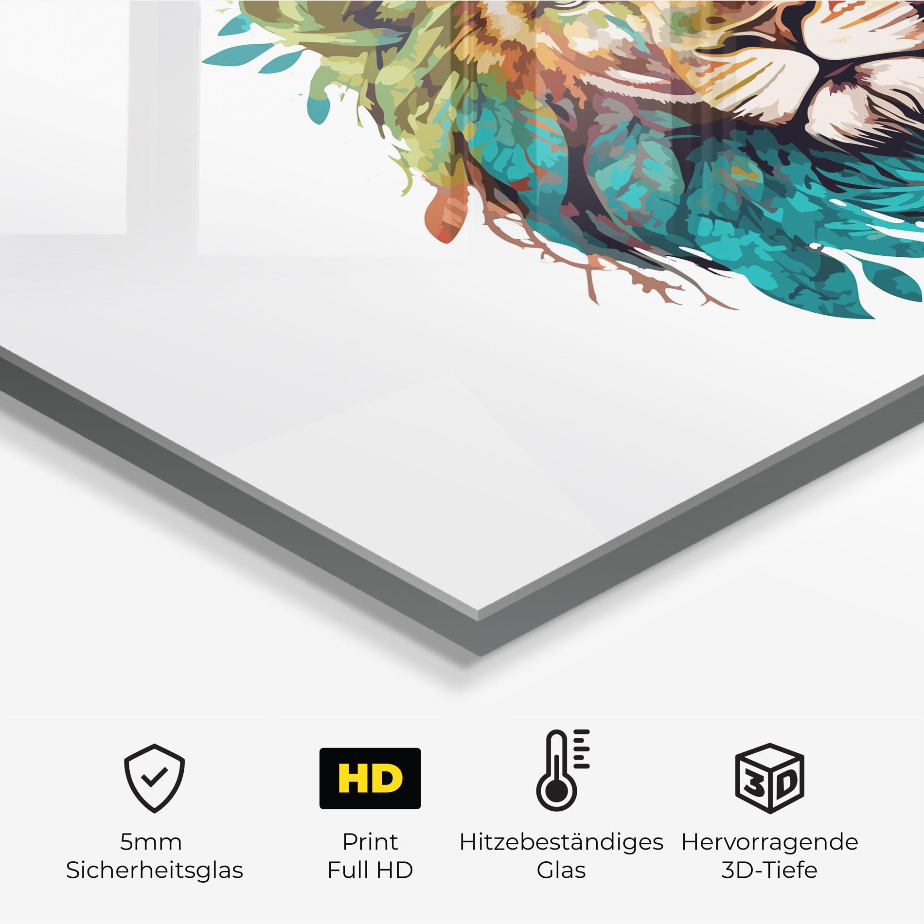 Küchenrückwand Glas Nature Lion mockup 2