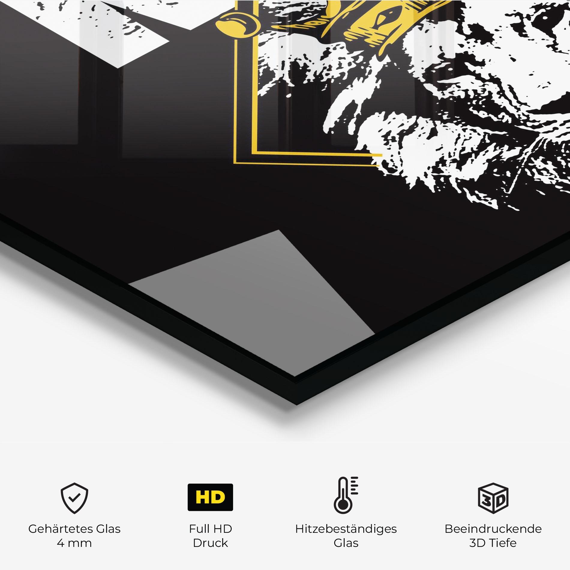 Küchenrückwand Glas Jungle King mockup 2