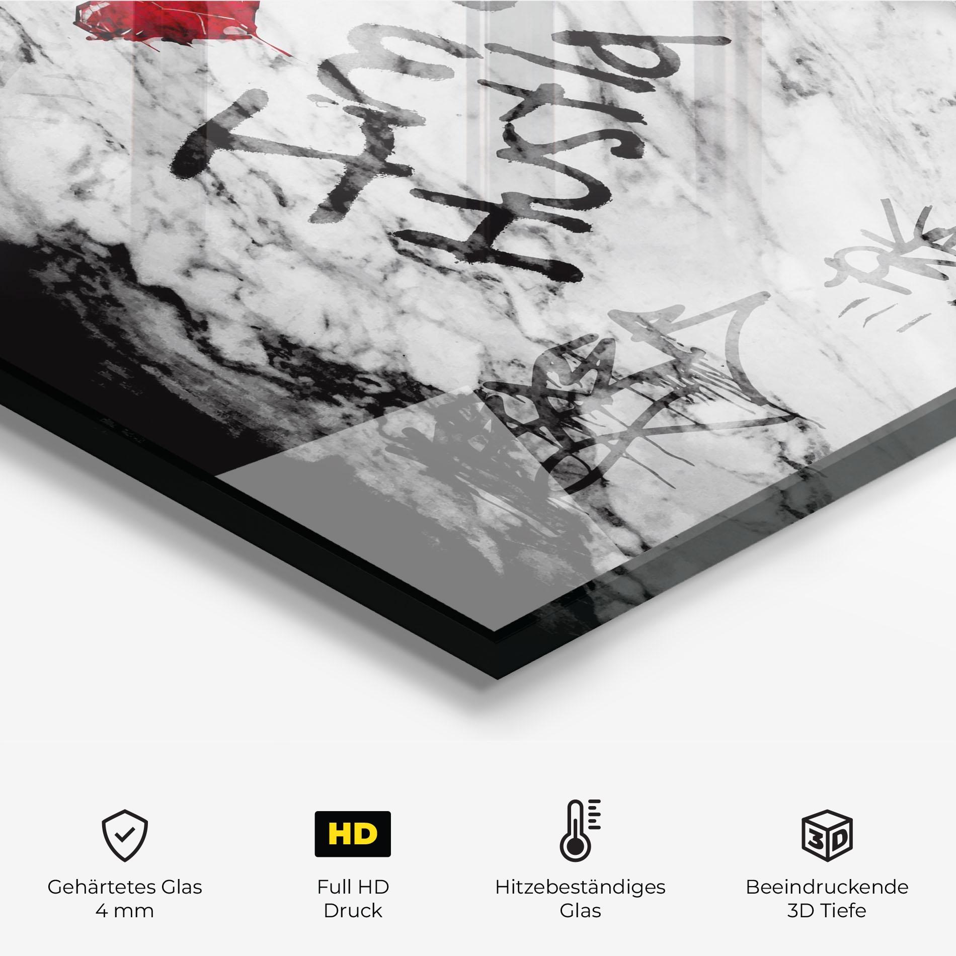 Küchenrückwand Glas Lion Hustler mockup 2