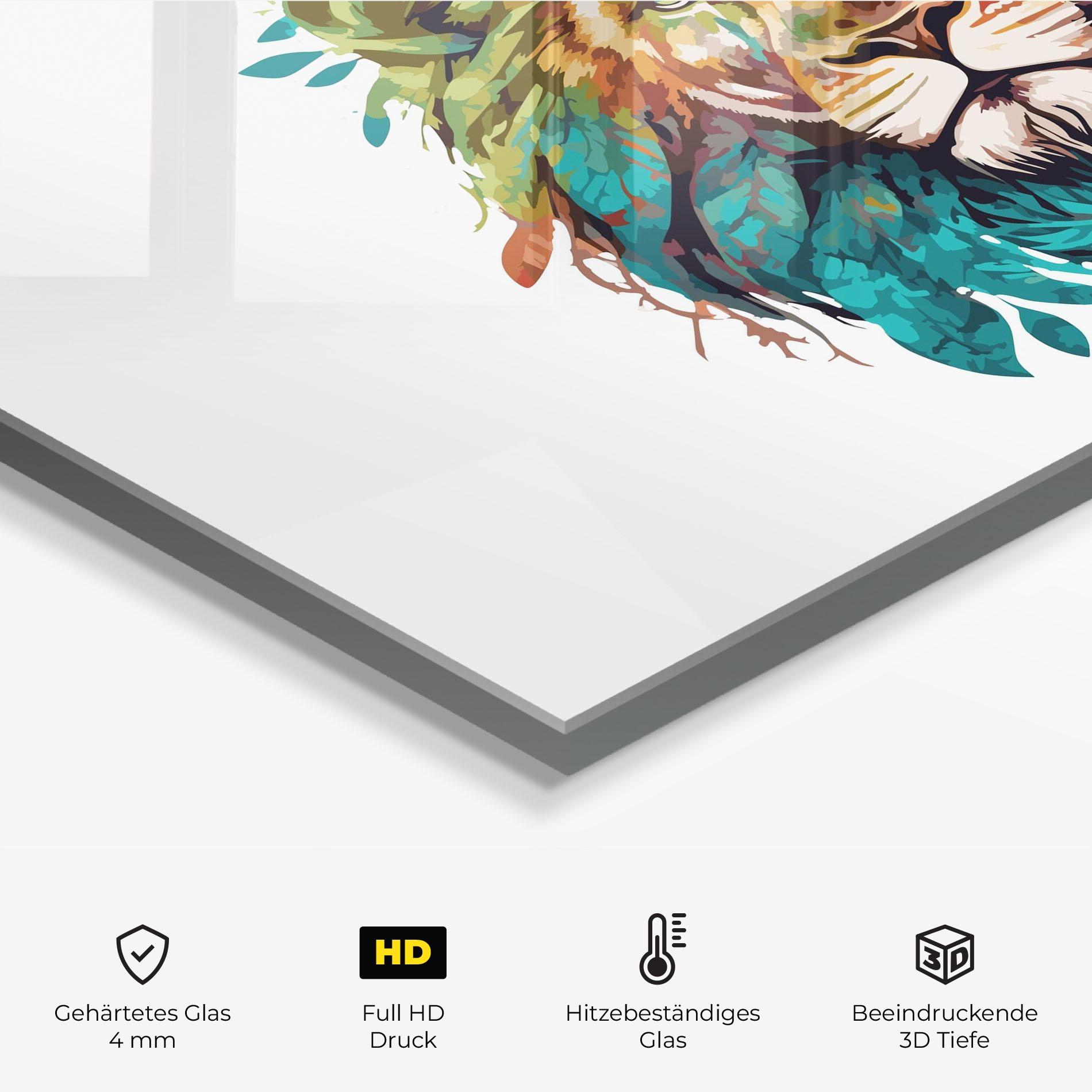 Küchenrückwand Glas Nature Lion mockup 2