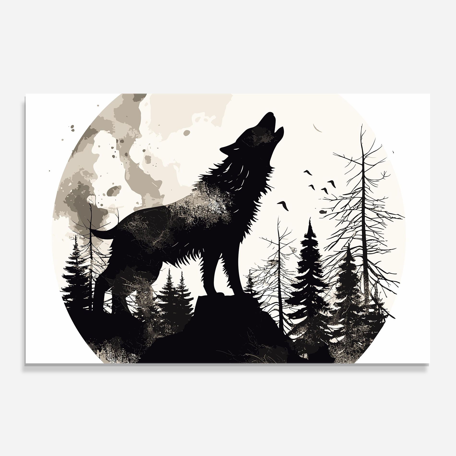 Black On Cream Wolf mockup 0