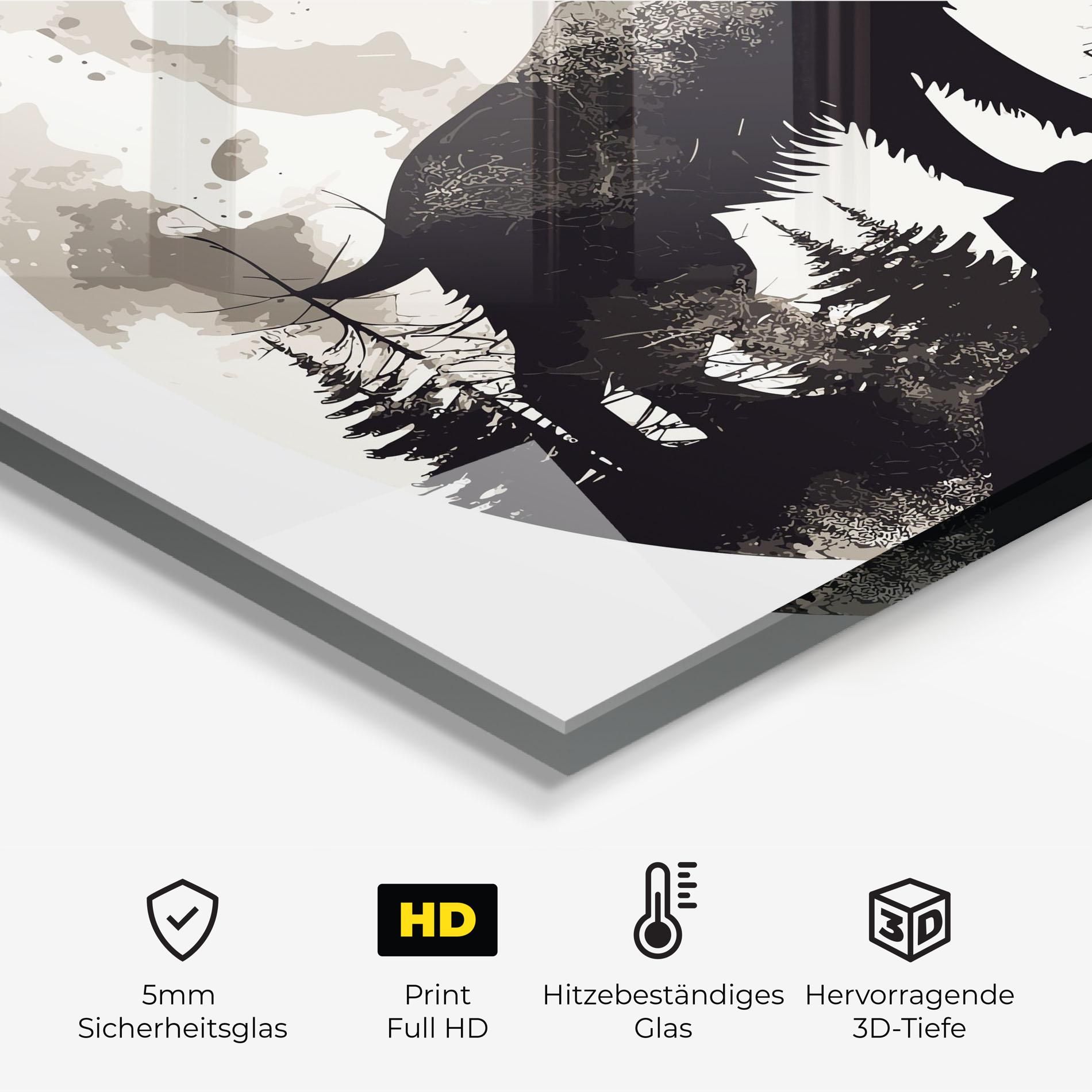 Black On Cream Wolf mockup 2