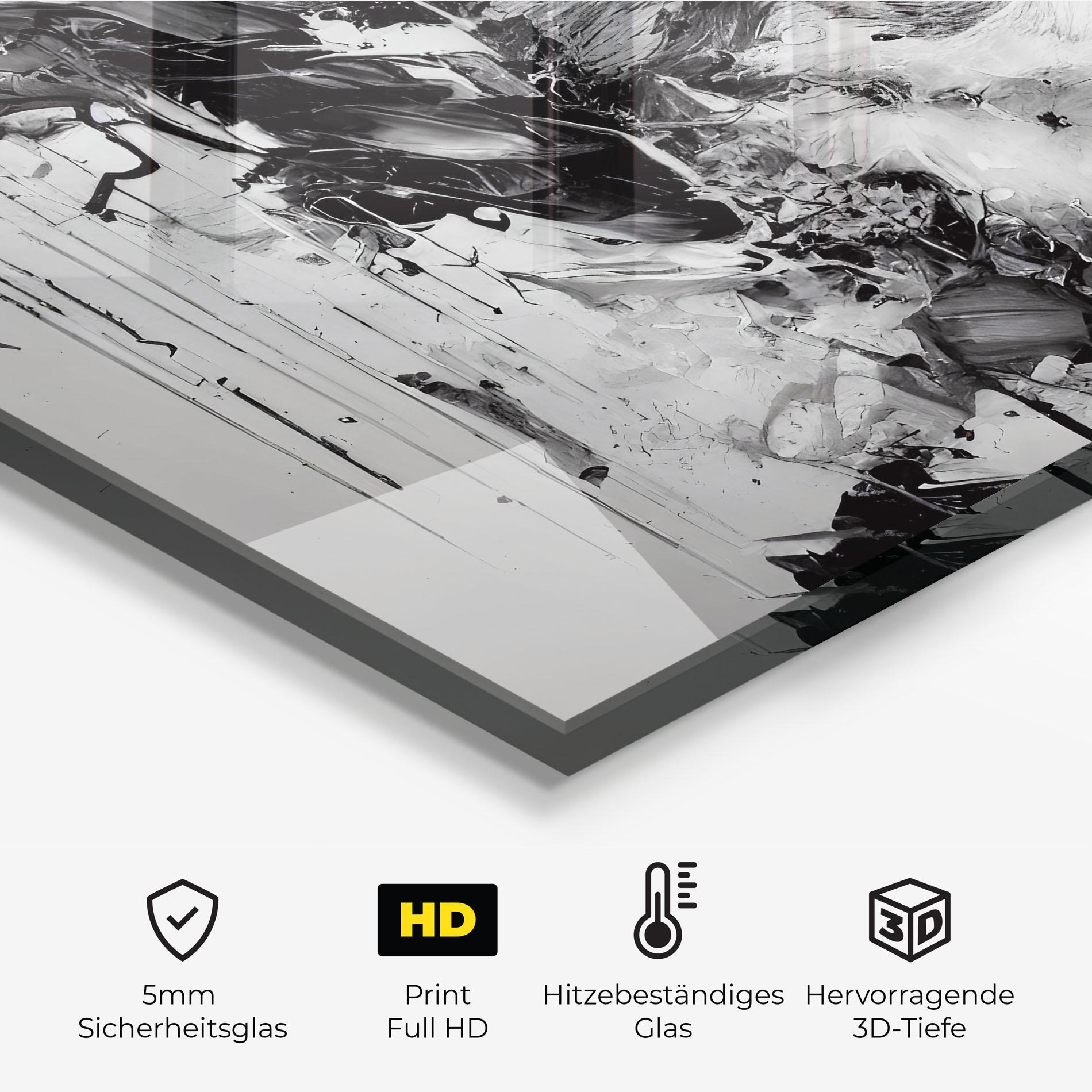 Küchenrückwand Glas Grey Wolf Portrait mockup 2