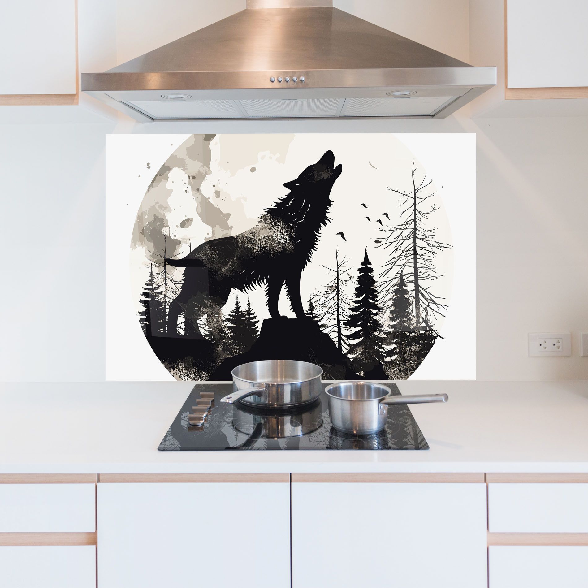 Black On Cream Wolf mockup 5