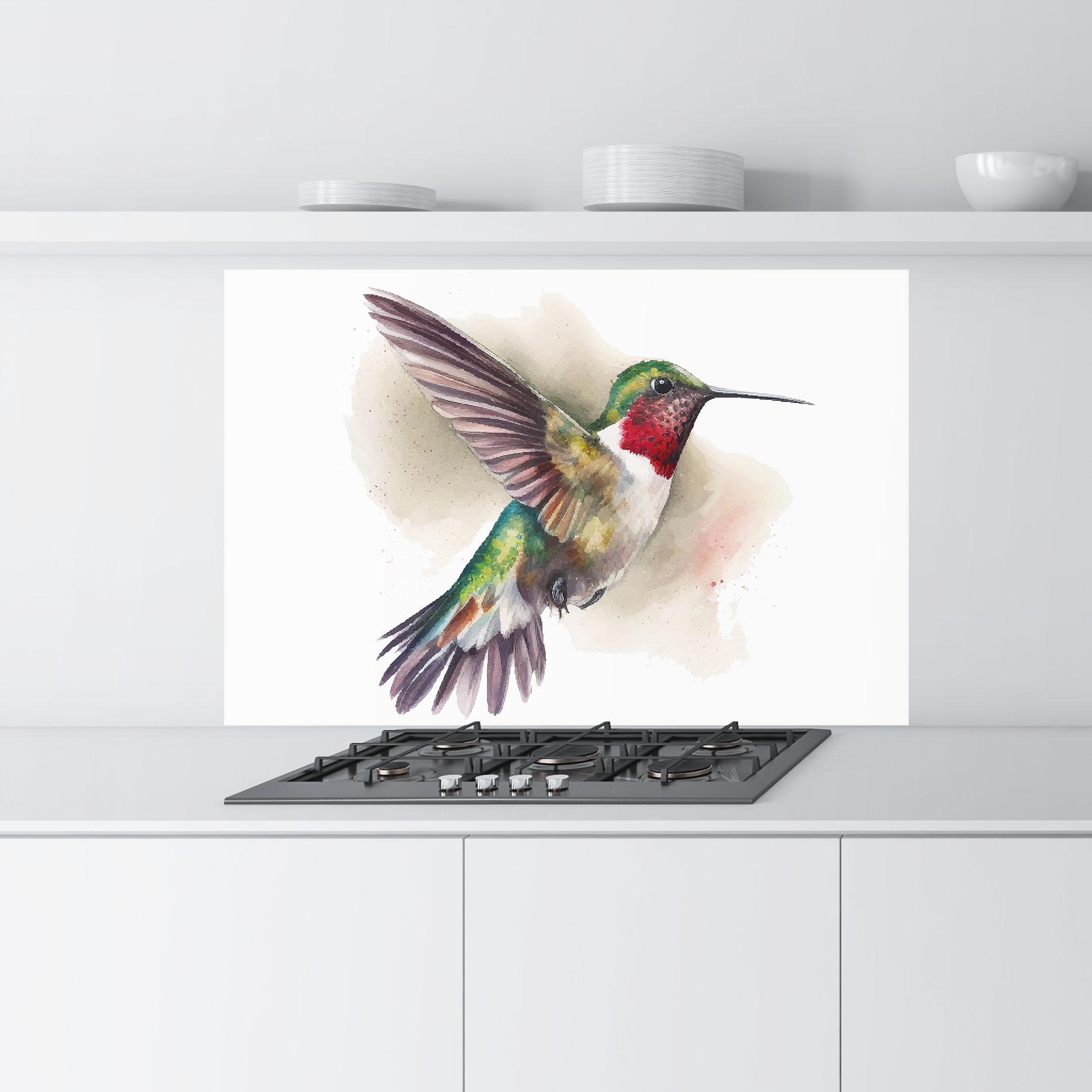 Küchenrückwand Glas Beautiful Bird mockup 9