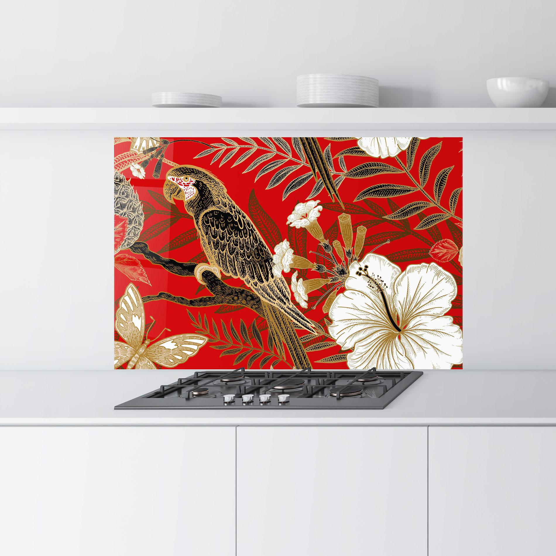 Küchenrückwand Glas Gold Red Carrot mockup 9