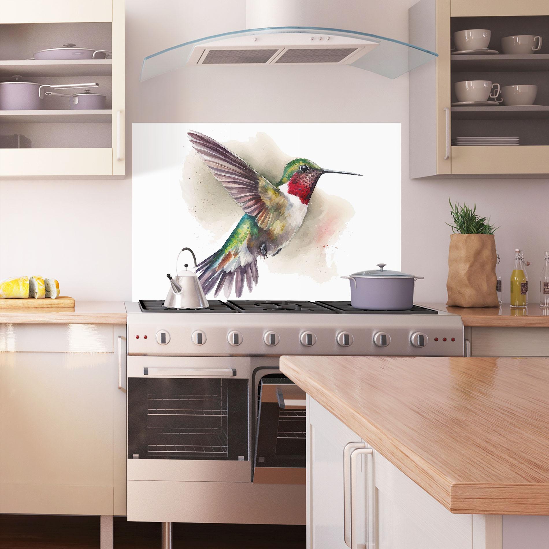 Küchenrückwand Glas Beautiful Bird mockup 1