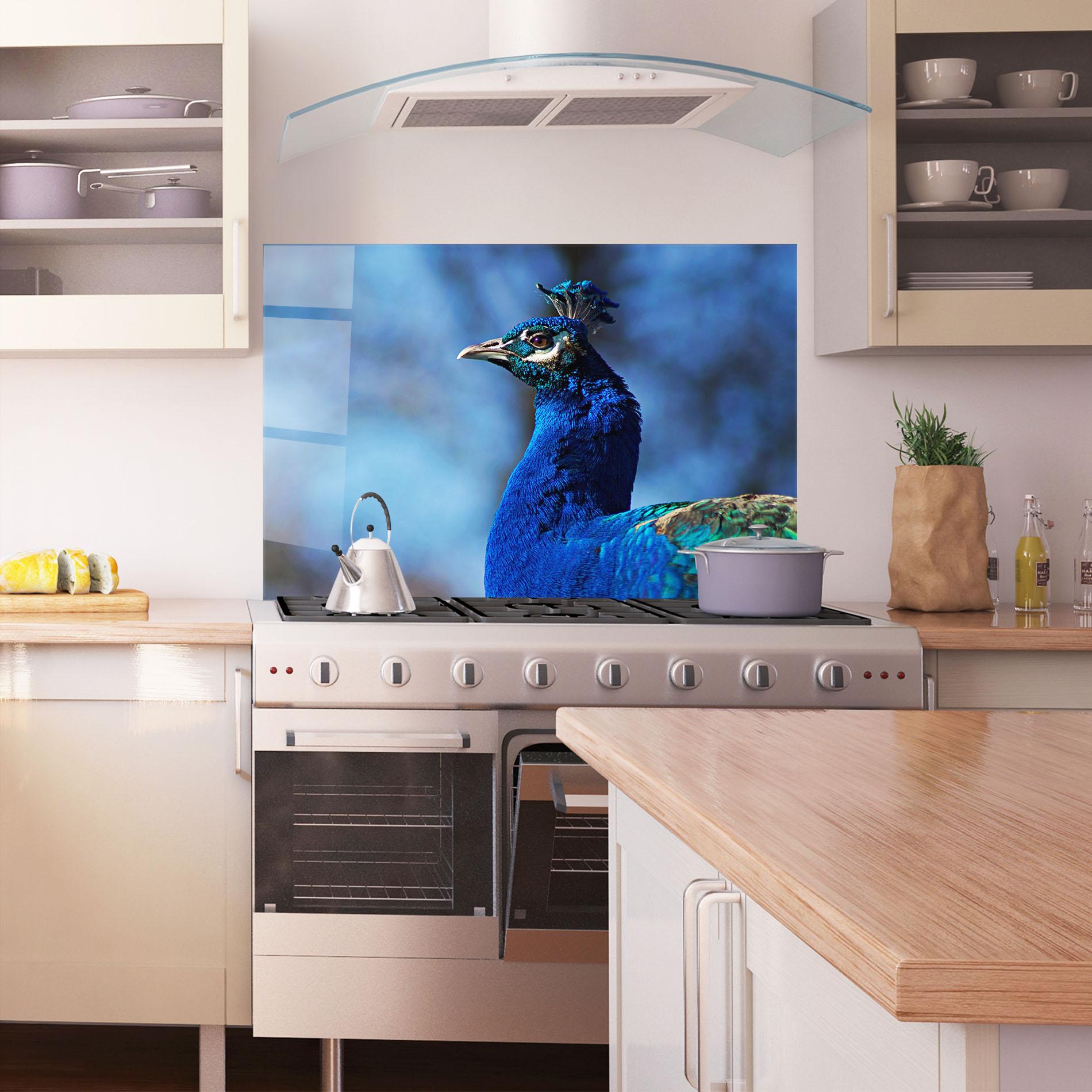 Küchenrückwand Glas Blue Bird mockup 1