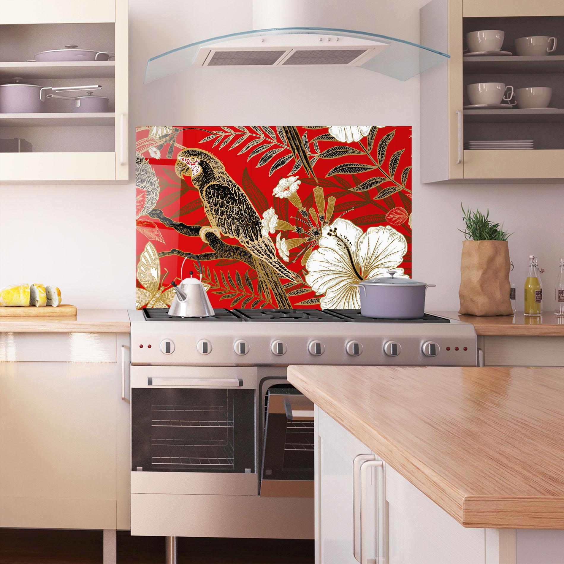 Küchenrückwand Glas Gold Red Carrot mockup 1