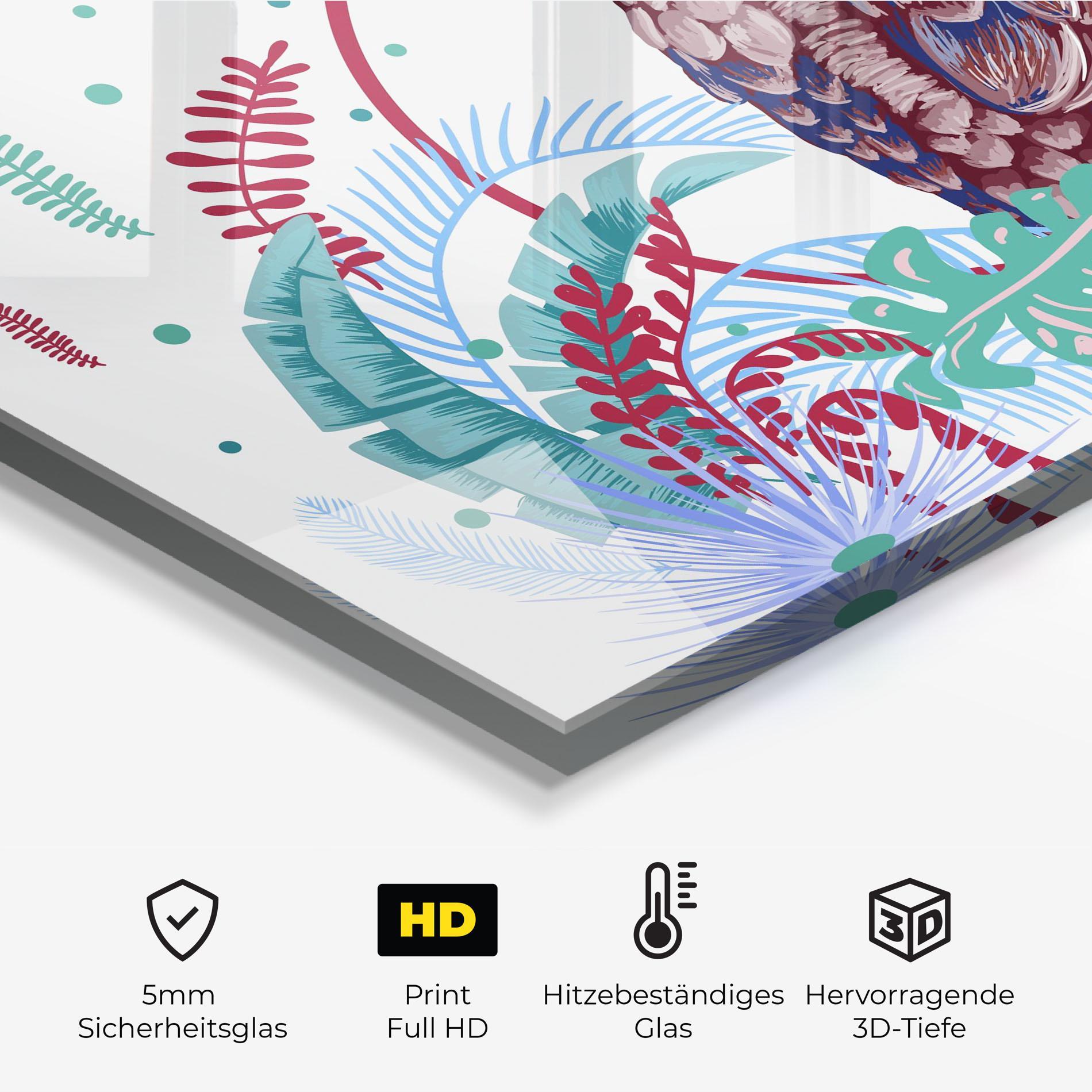 Küchenrückwand Glas Bright Bird mockup 2