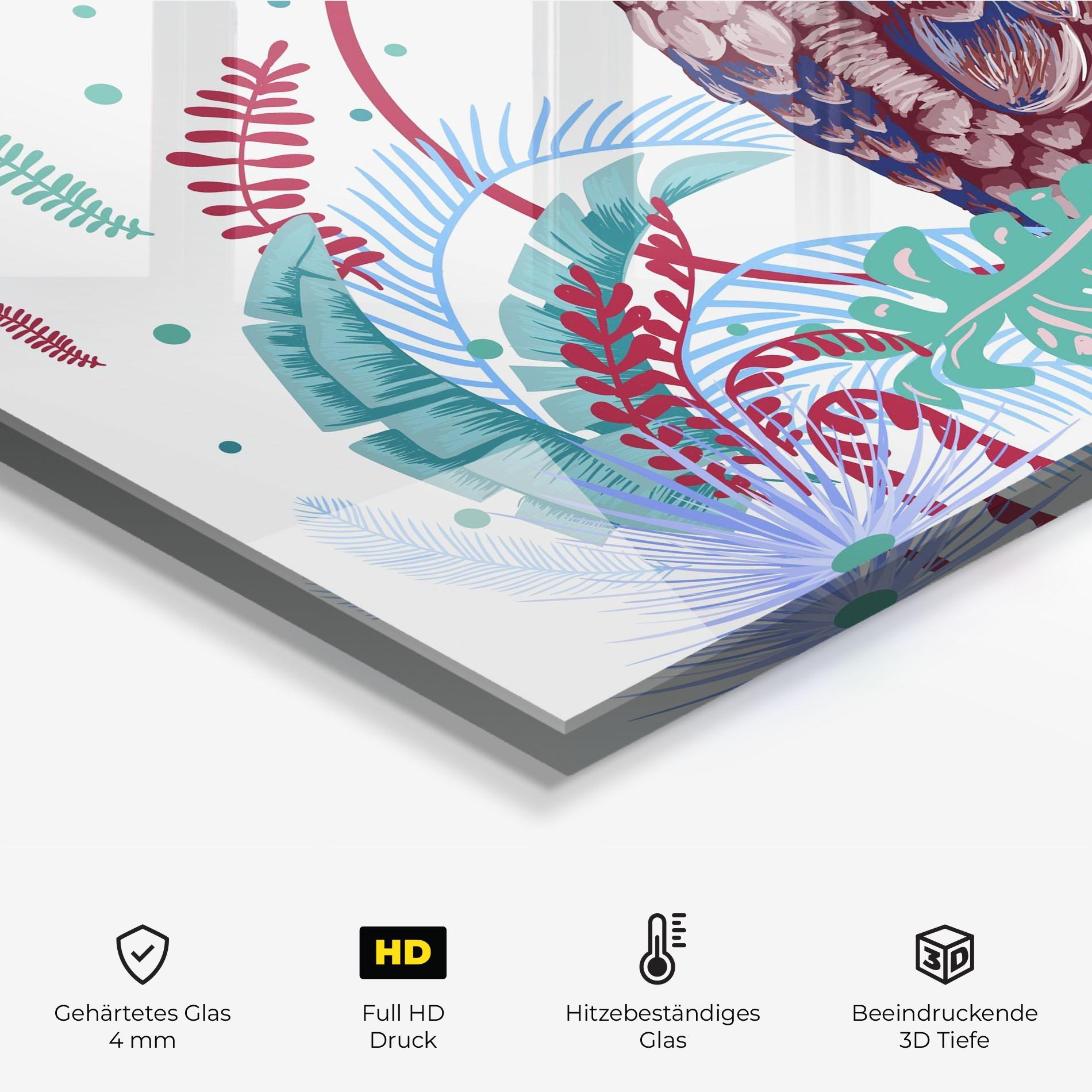 Küchenrückwand Glas Bright Bird mockup 2