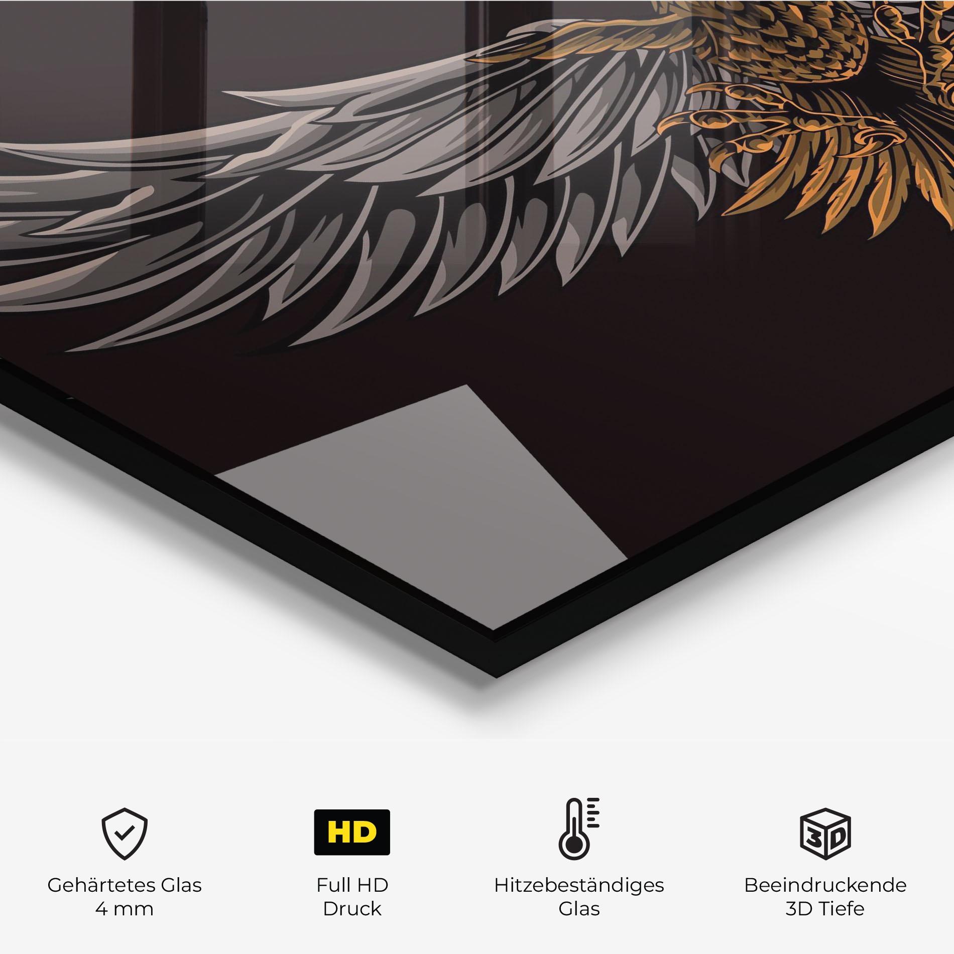 Küchenrückwand Glas Flapping Wings mockup 2