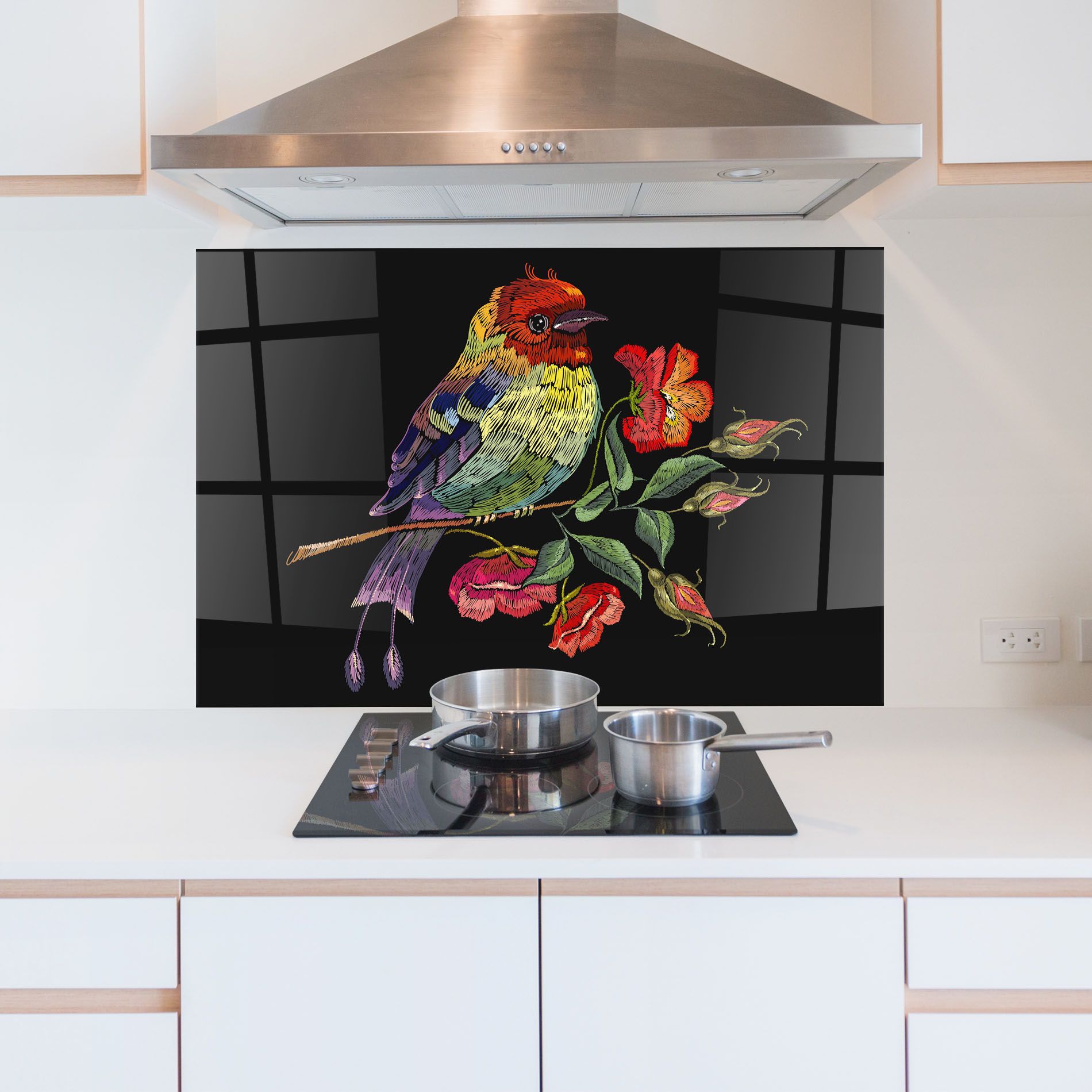 Embroidery Pretty Bird mockup 5