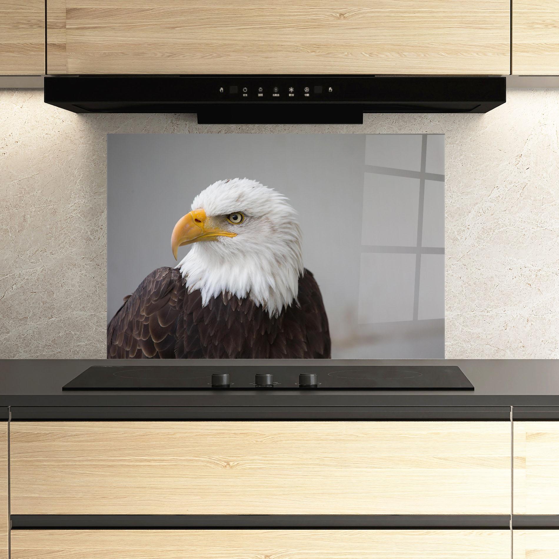 Küchenrückwand Glas Beautiful Eagle mockup 3