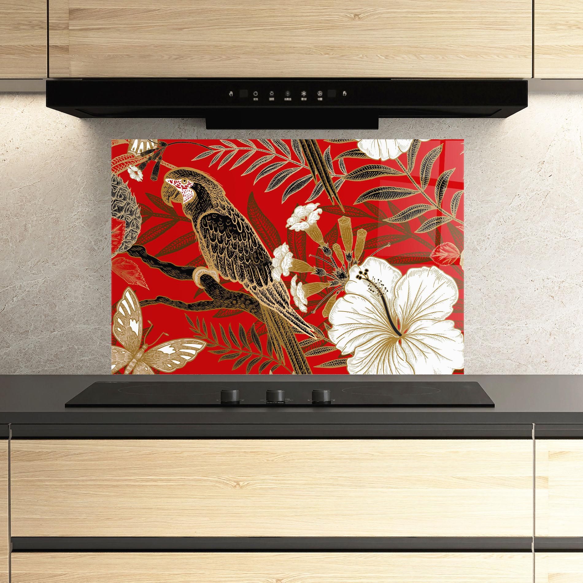 Küchenrückwand Glas Gold Red Carrot mockup 3