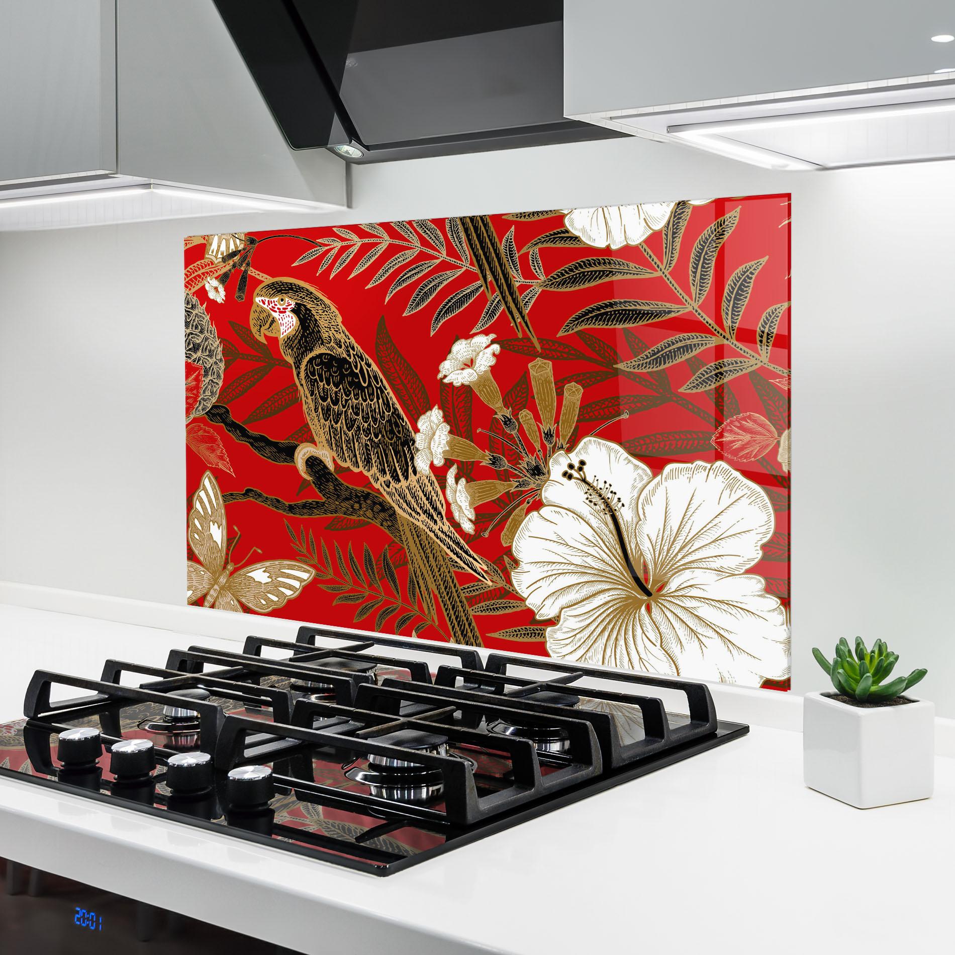 Küchenrückwand Glas Gold Red Carrot mockup 6