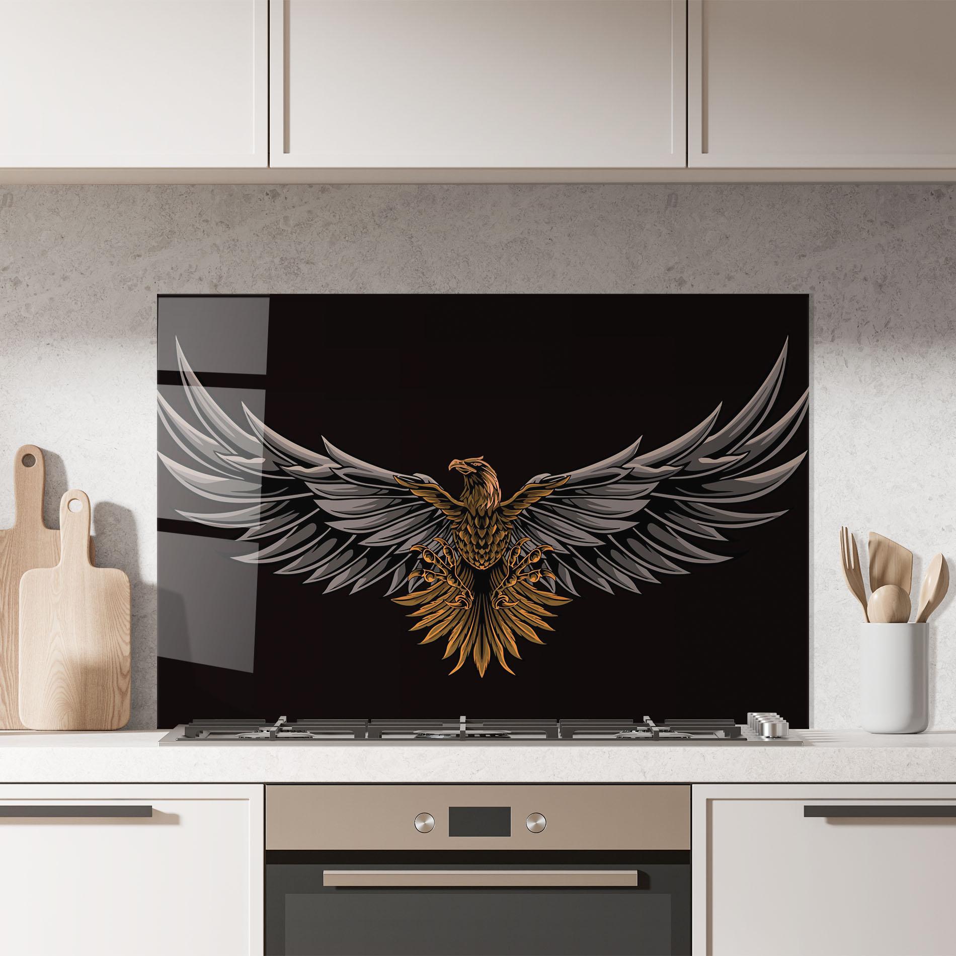 Küchenrückwand Glas Flapping Wings mockup 7