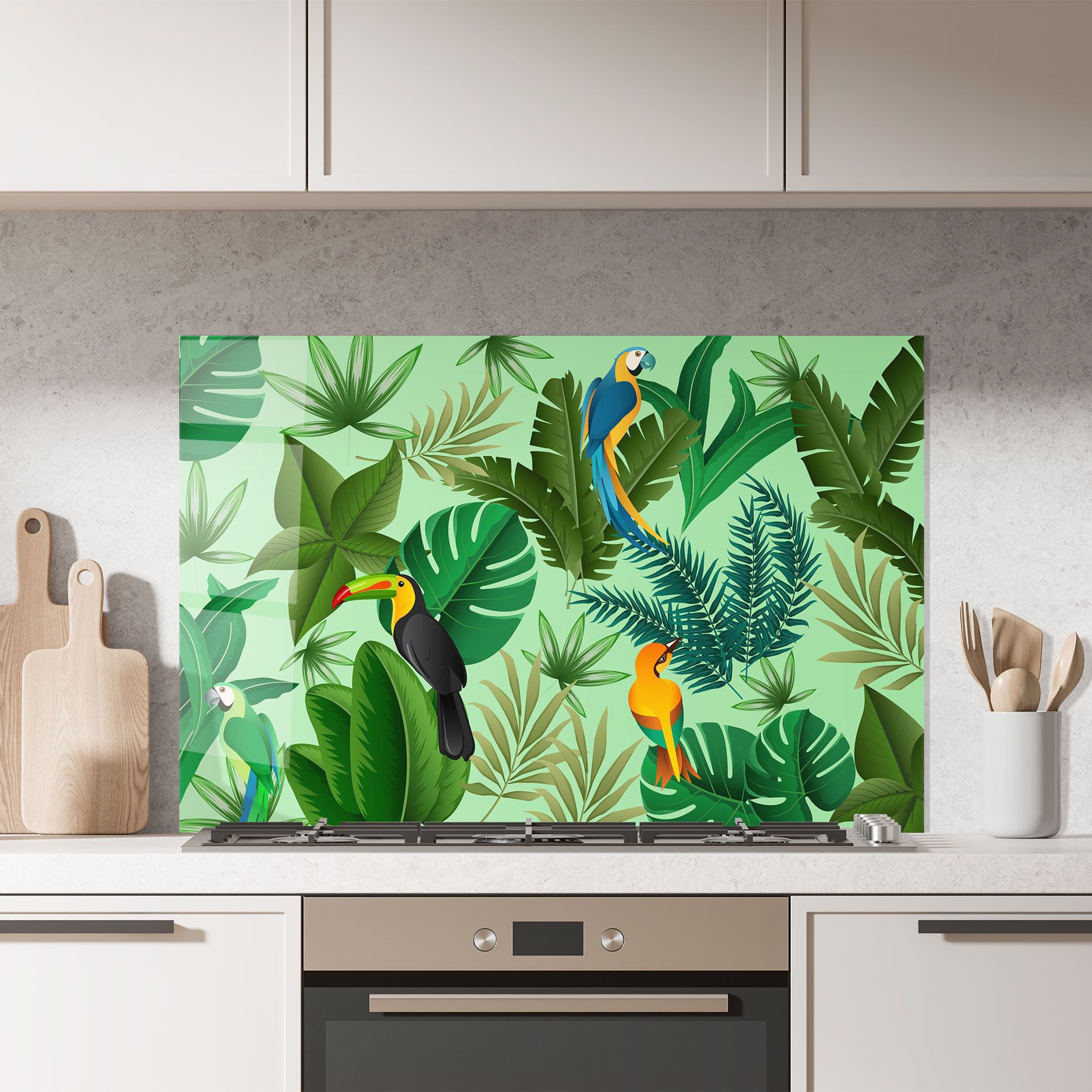 Green Jungle Birds mockup 7