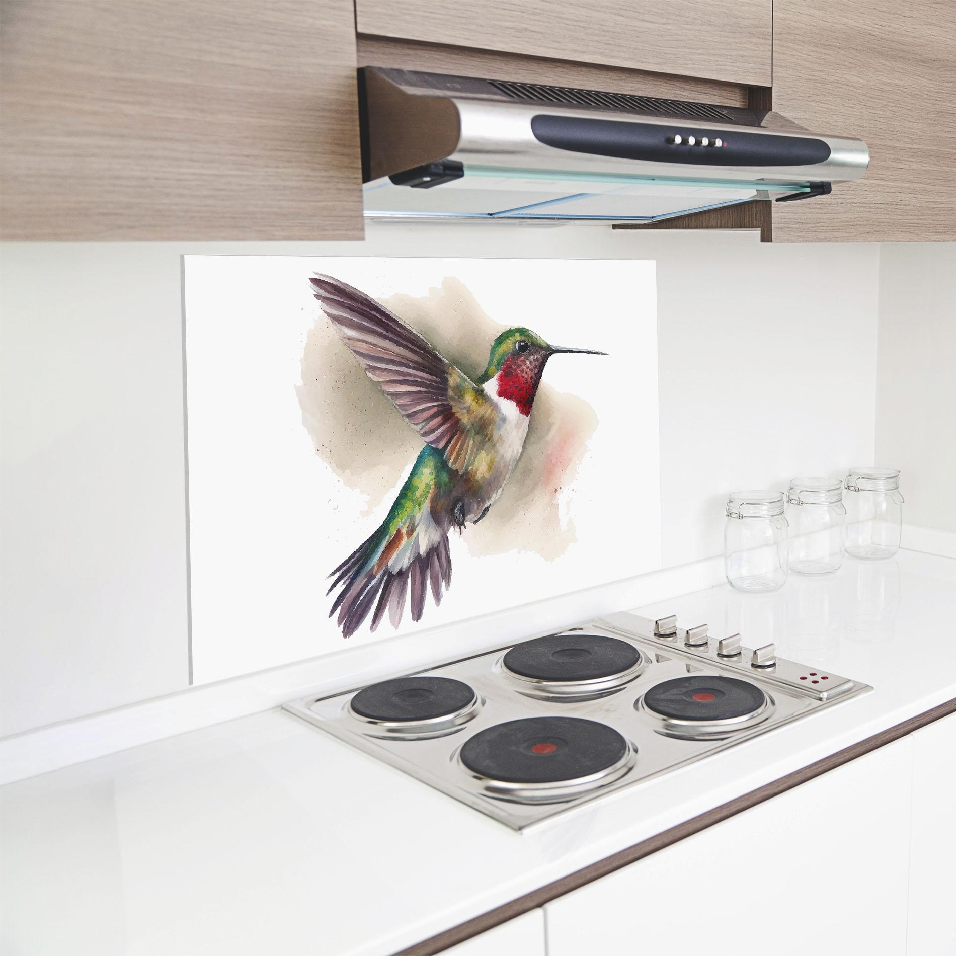 Küchenrückwand Glas Beautiful Bird mockup 8