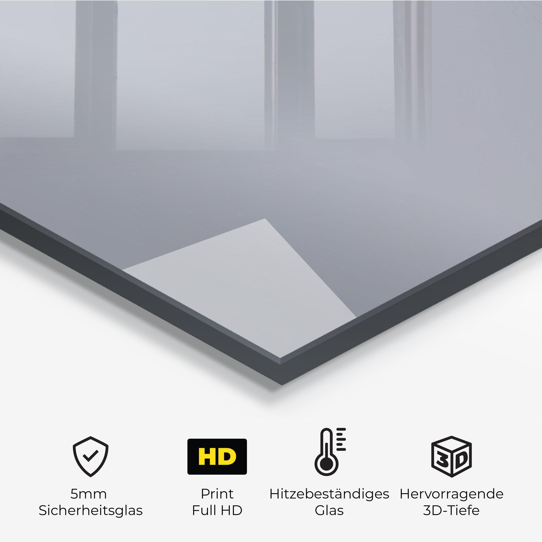 Küchenrückwand Glas Gray Kitty mockup 2