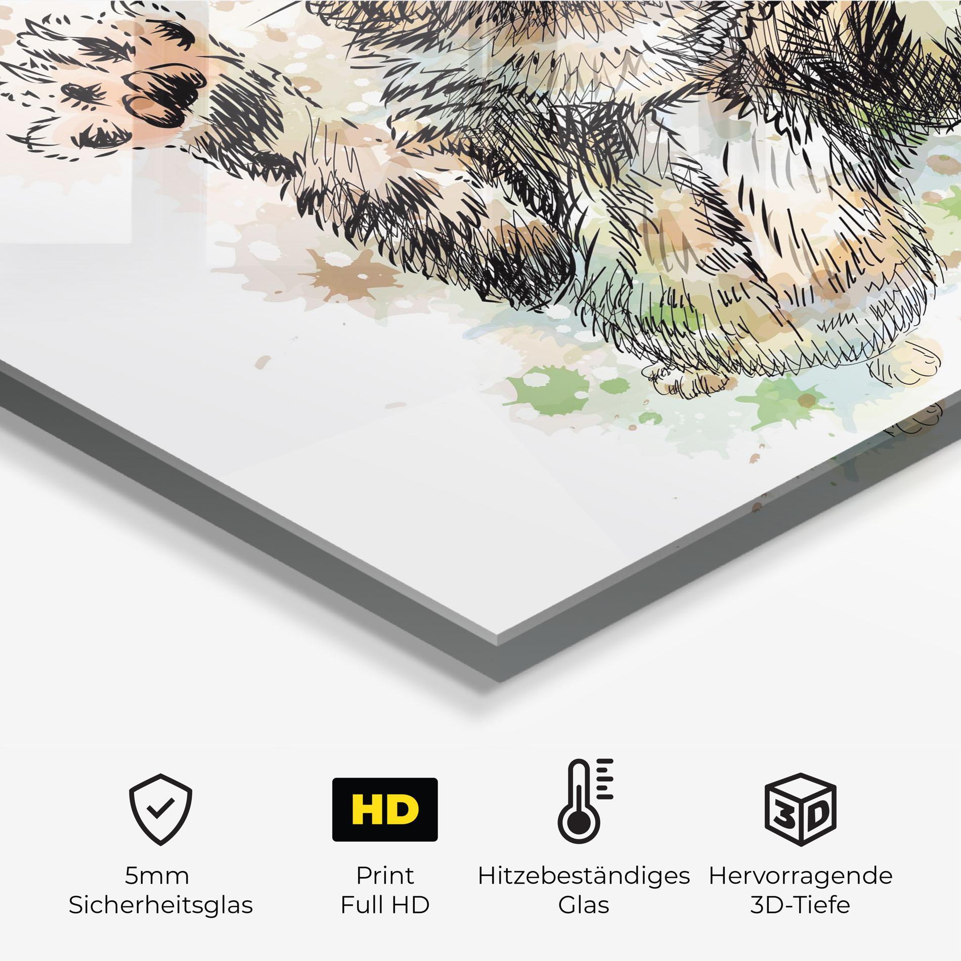 Küchenrückwand Glas Orange Cat Splash mockup 2