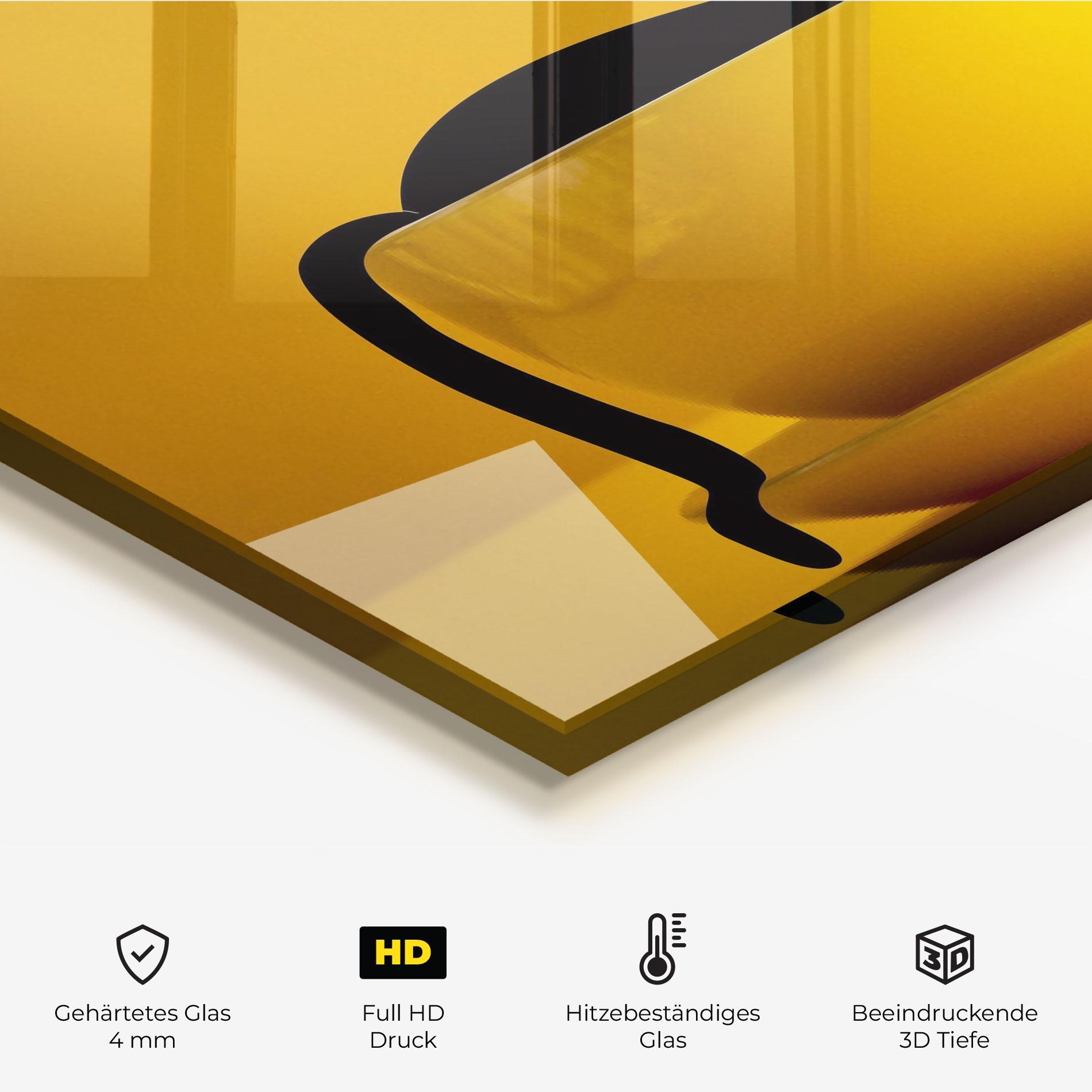 Küchenrückwand Glas Cat In A Cup mockup 2