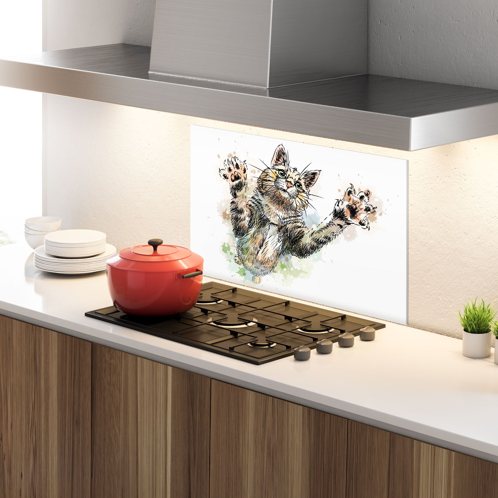 Orange Cat Splash mockup 4