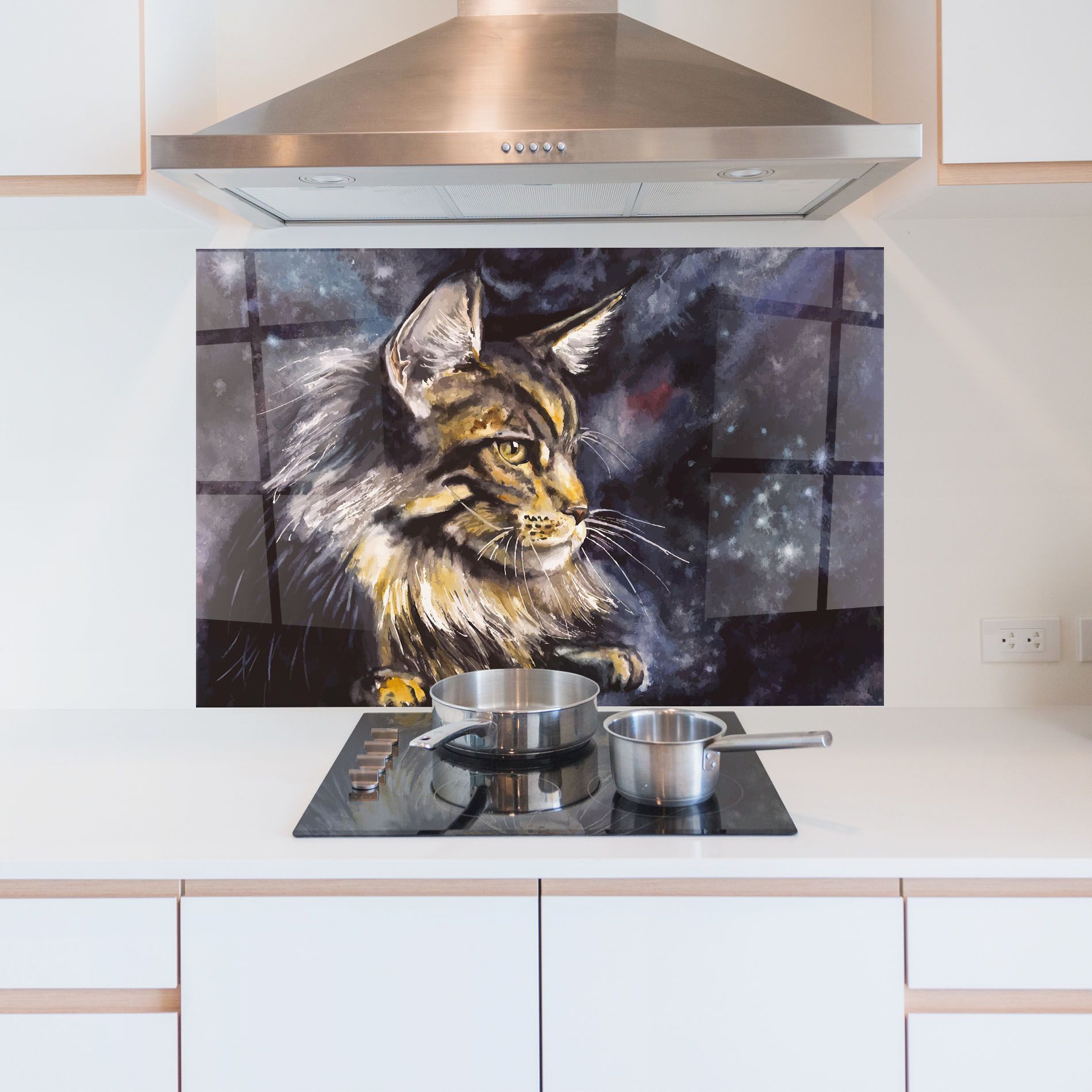 Cat Watercolor Art mockup 5