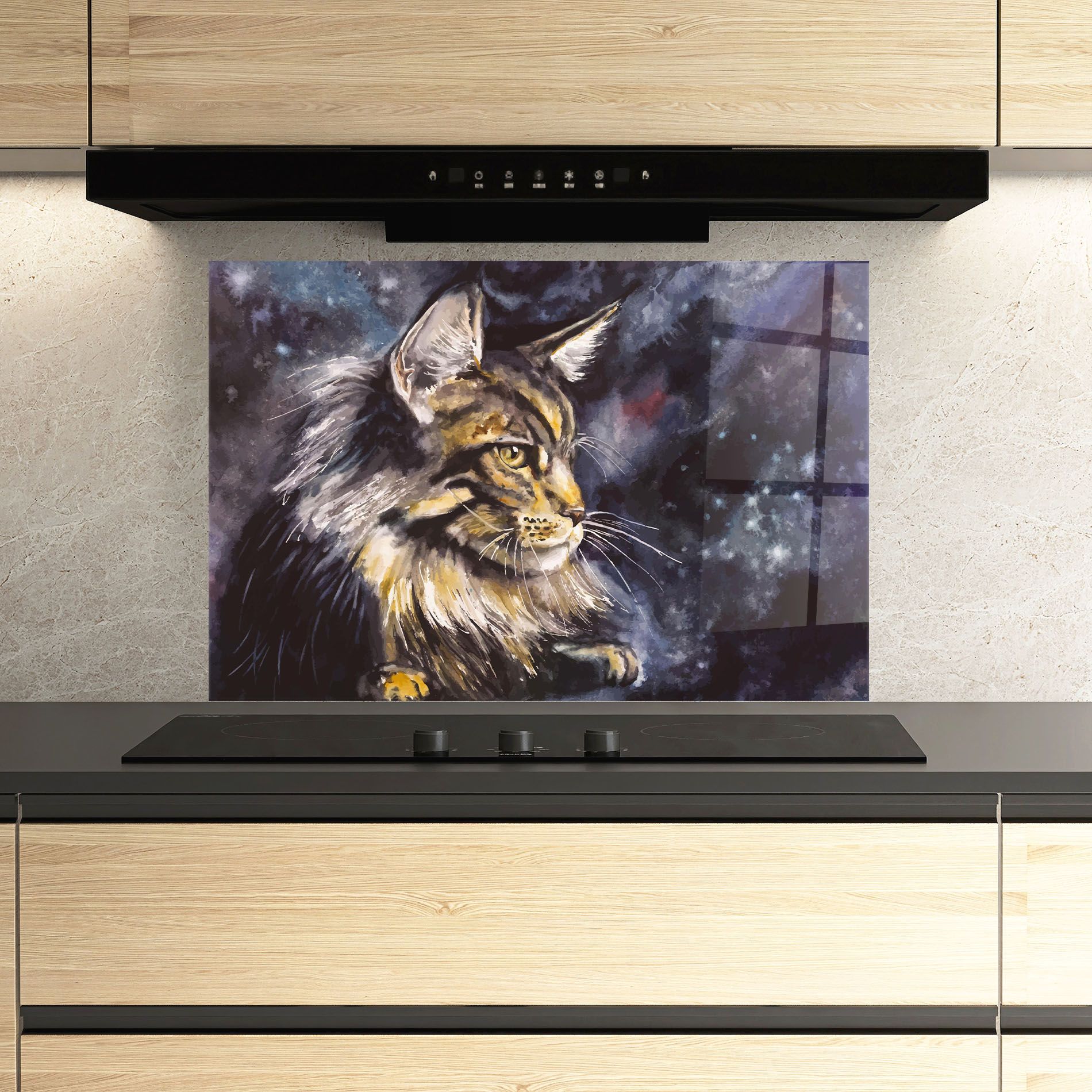 Cat Watercolor Art mockup 3