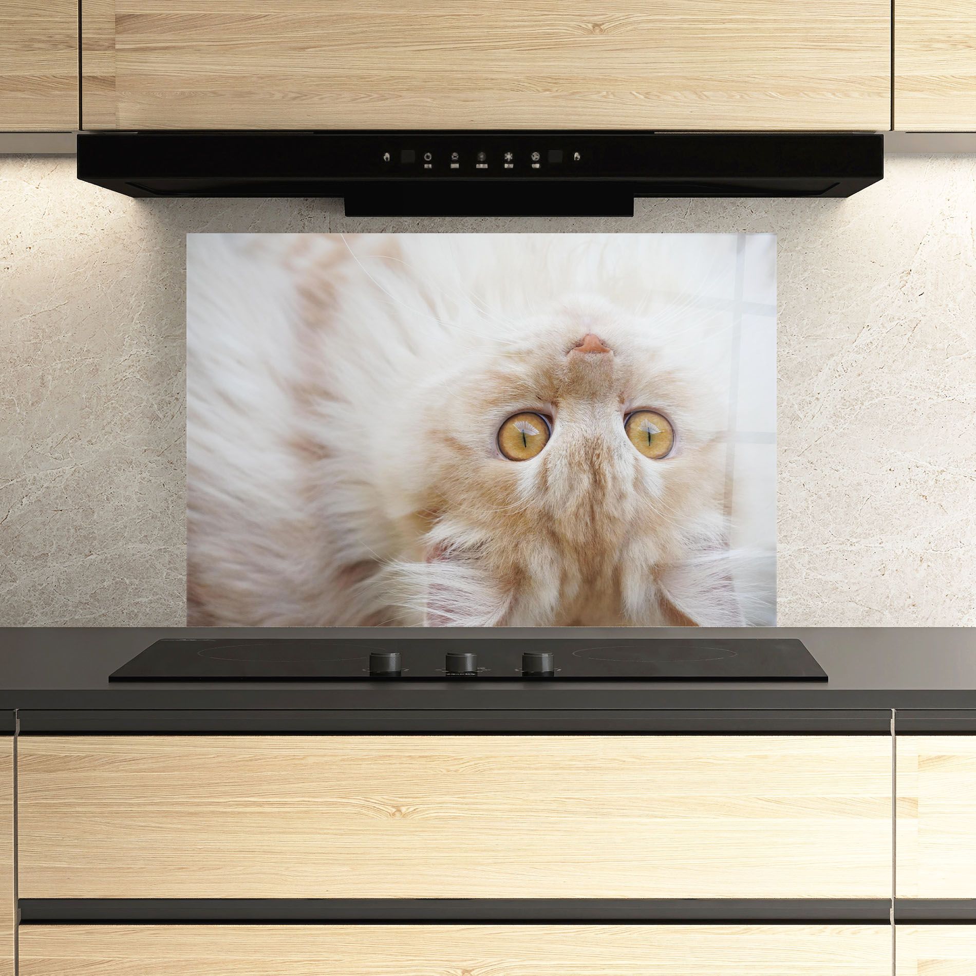 Close Up Yellow Eyes Cat mockup 3