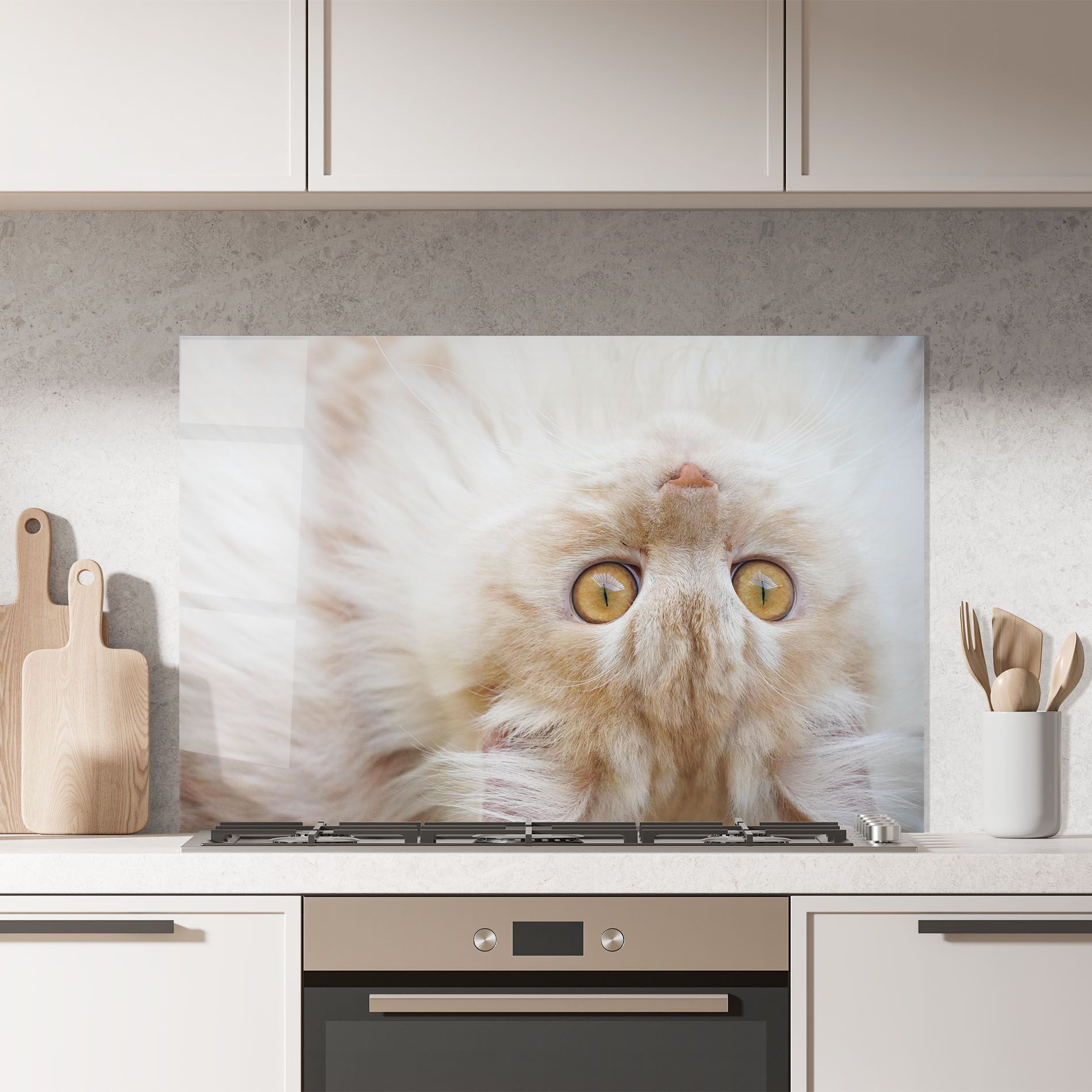 Close Up Yellow Eyes Cat mockup 7