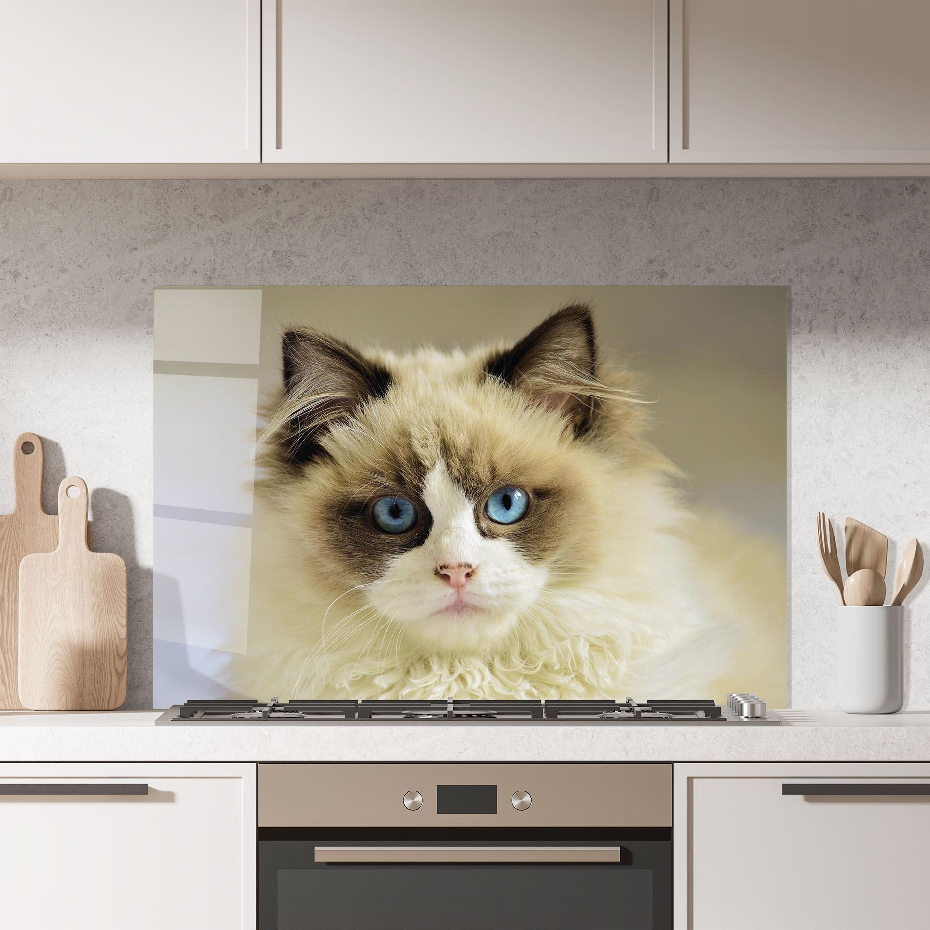 Interesting Blue Eyes Cat mockup 7