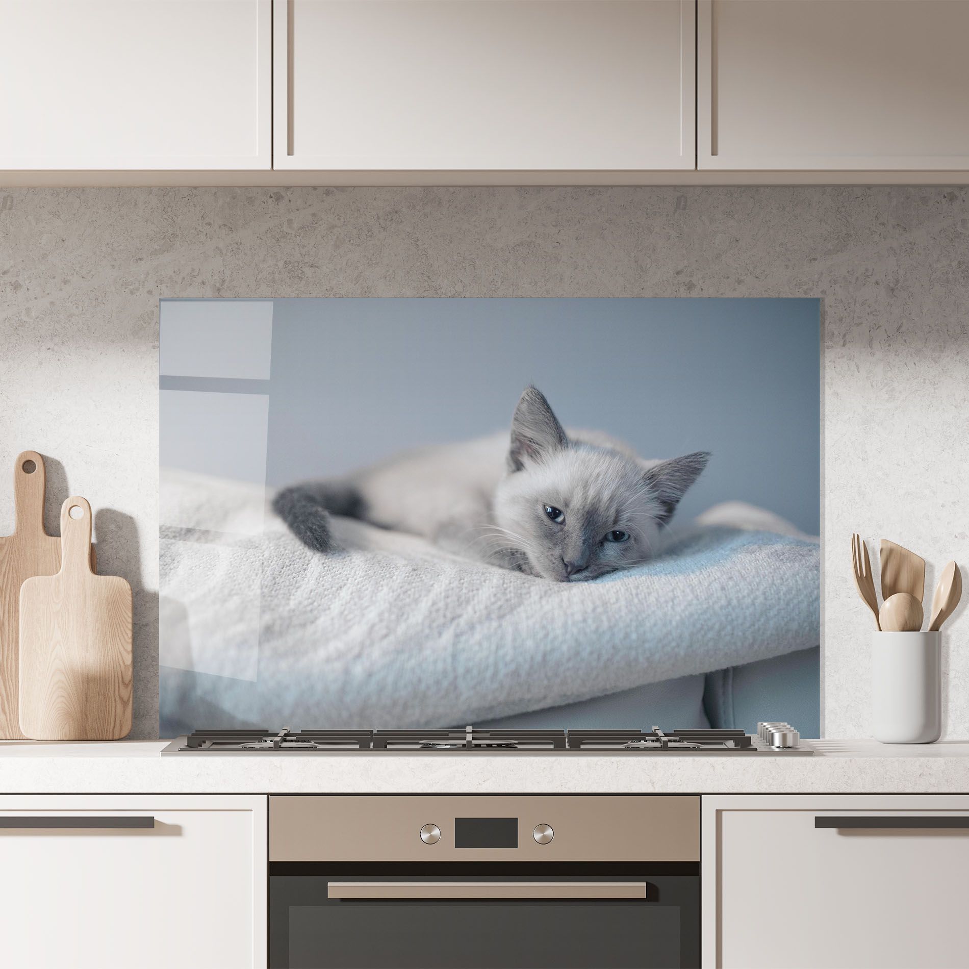 Sleepy Grey Cat mockup 7