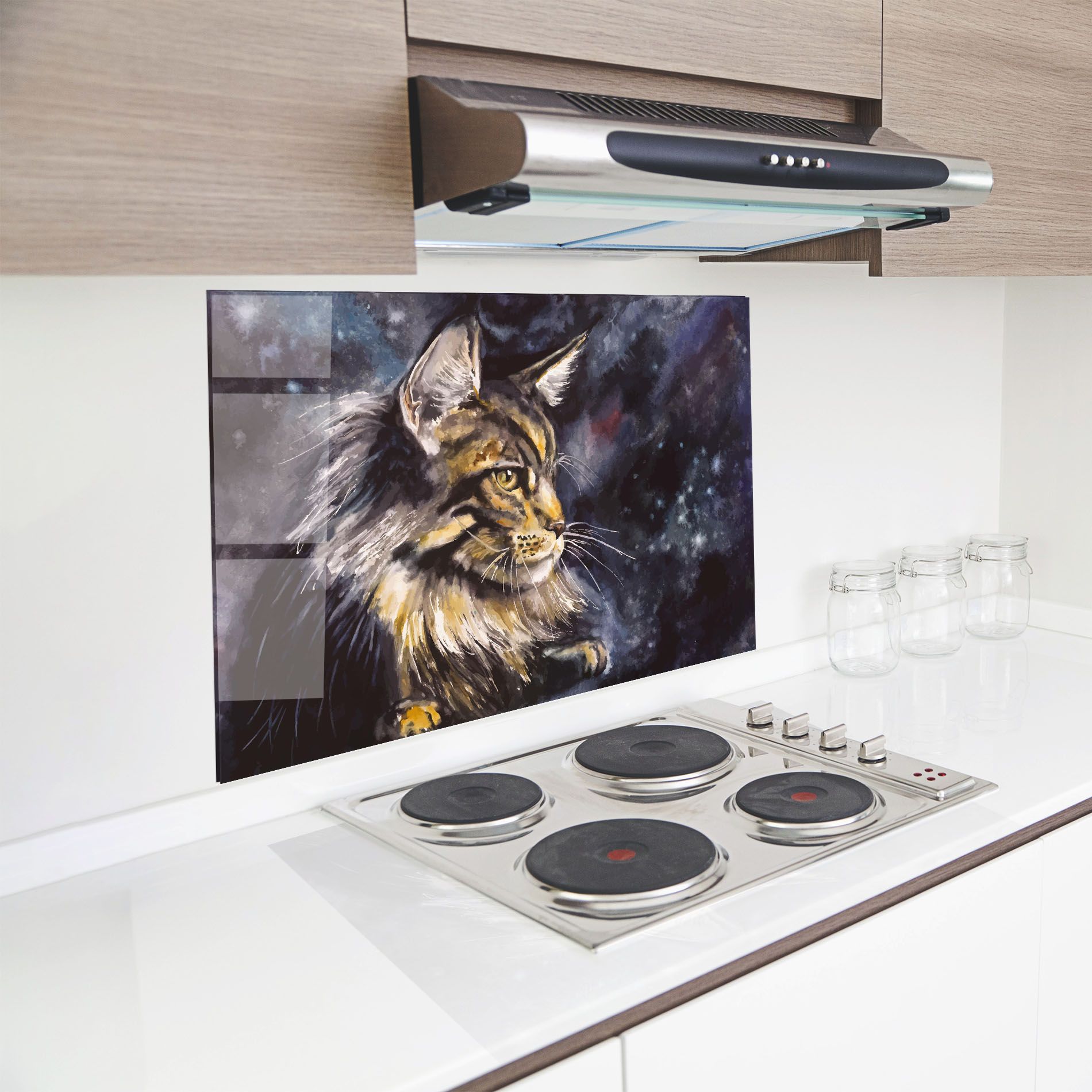 Cat Watercolor Art mockup 8