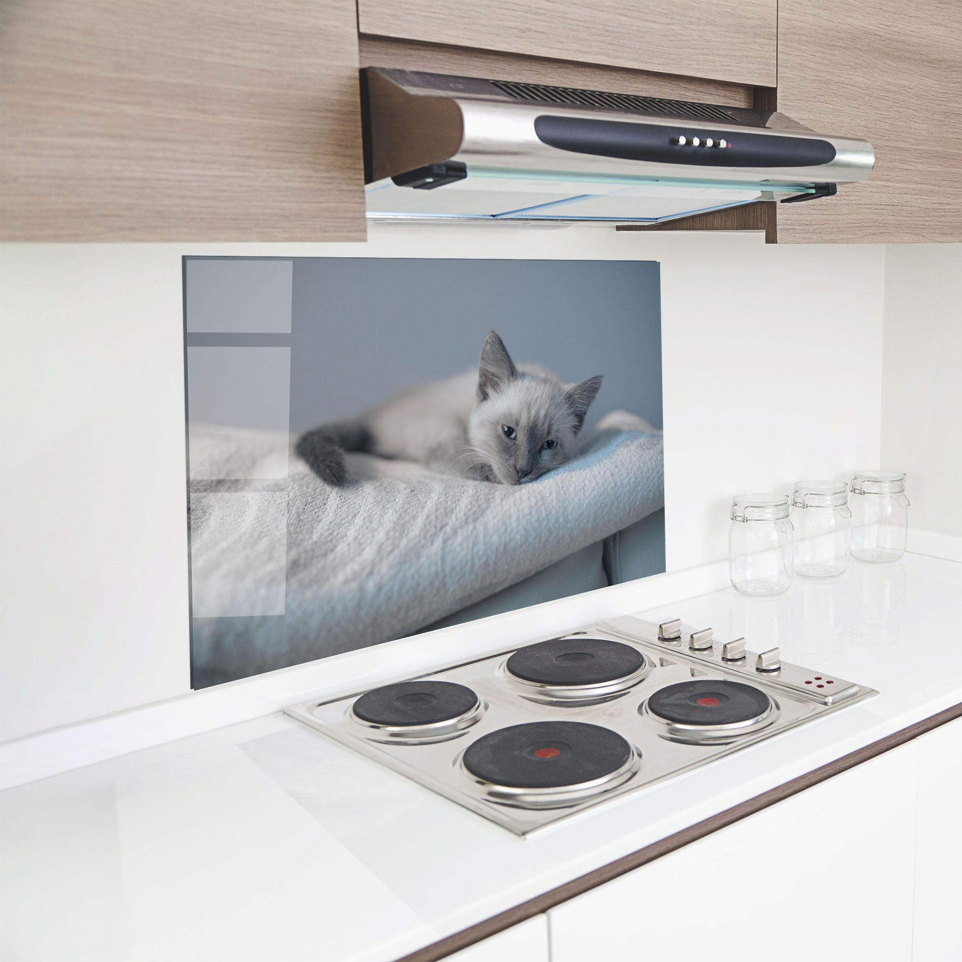 Sleepy Grey Cat mockup 8