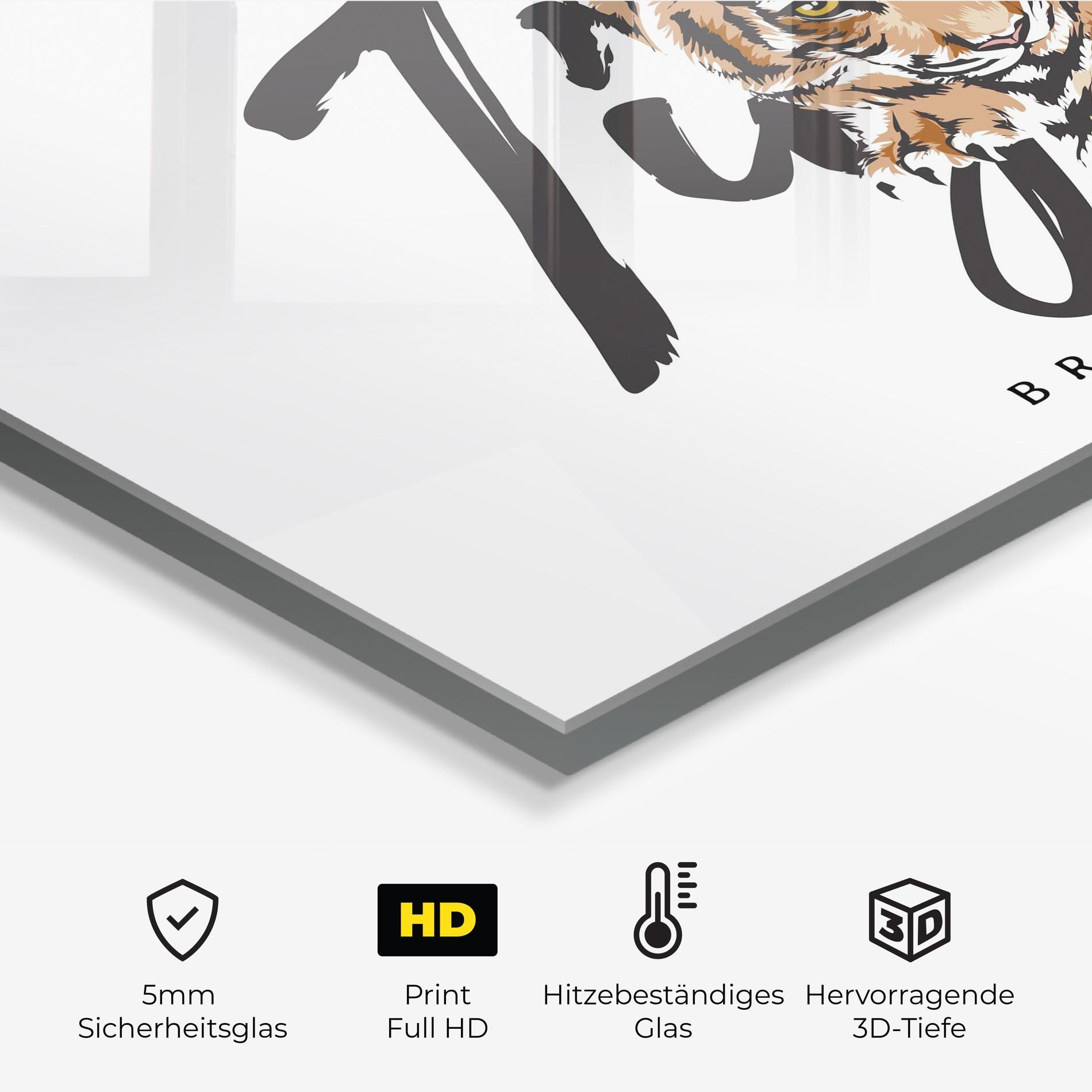 Küchenrückwand Glas Brave And Bold mockup 2