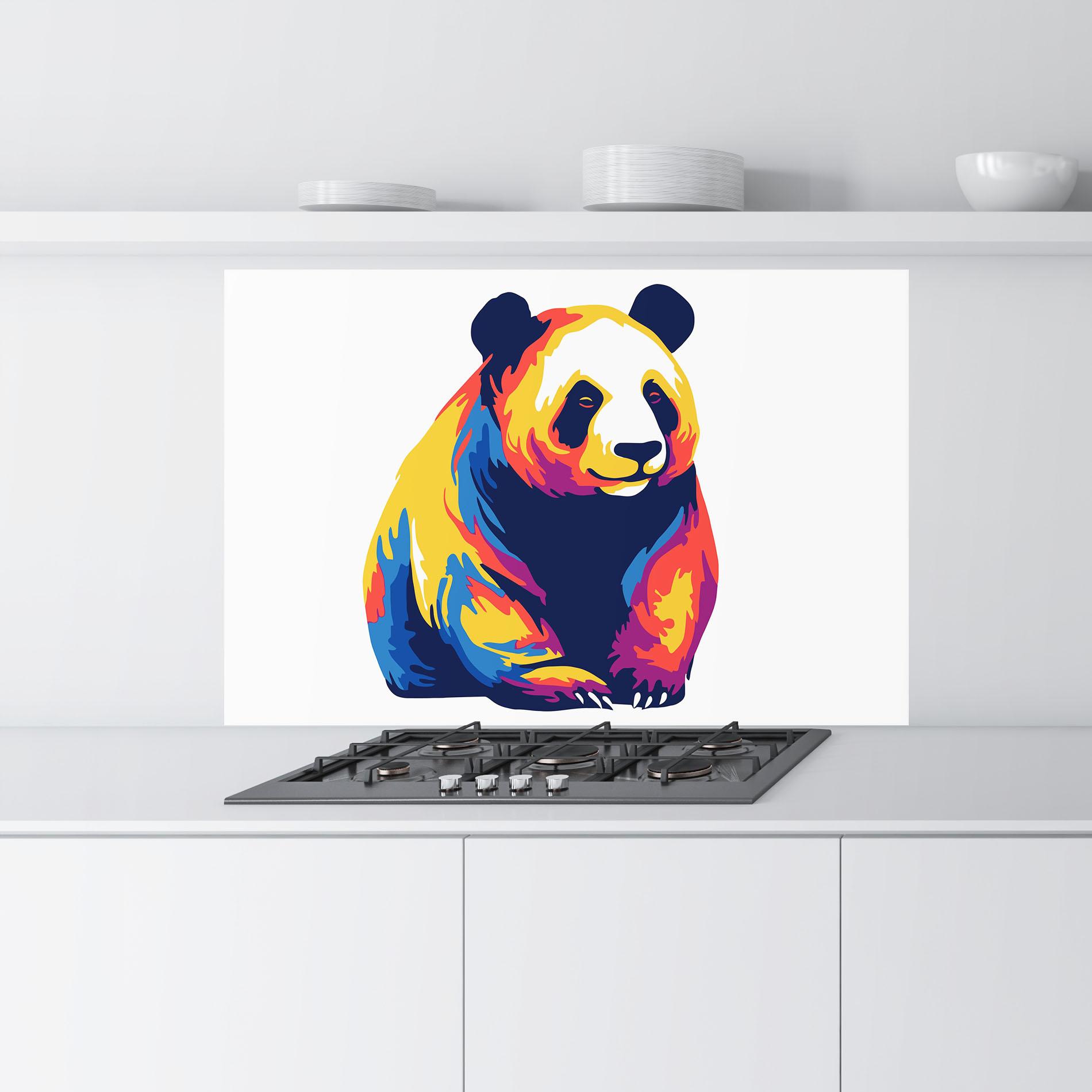 Küchenrückwand Glas Cute Panda mockup 9