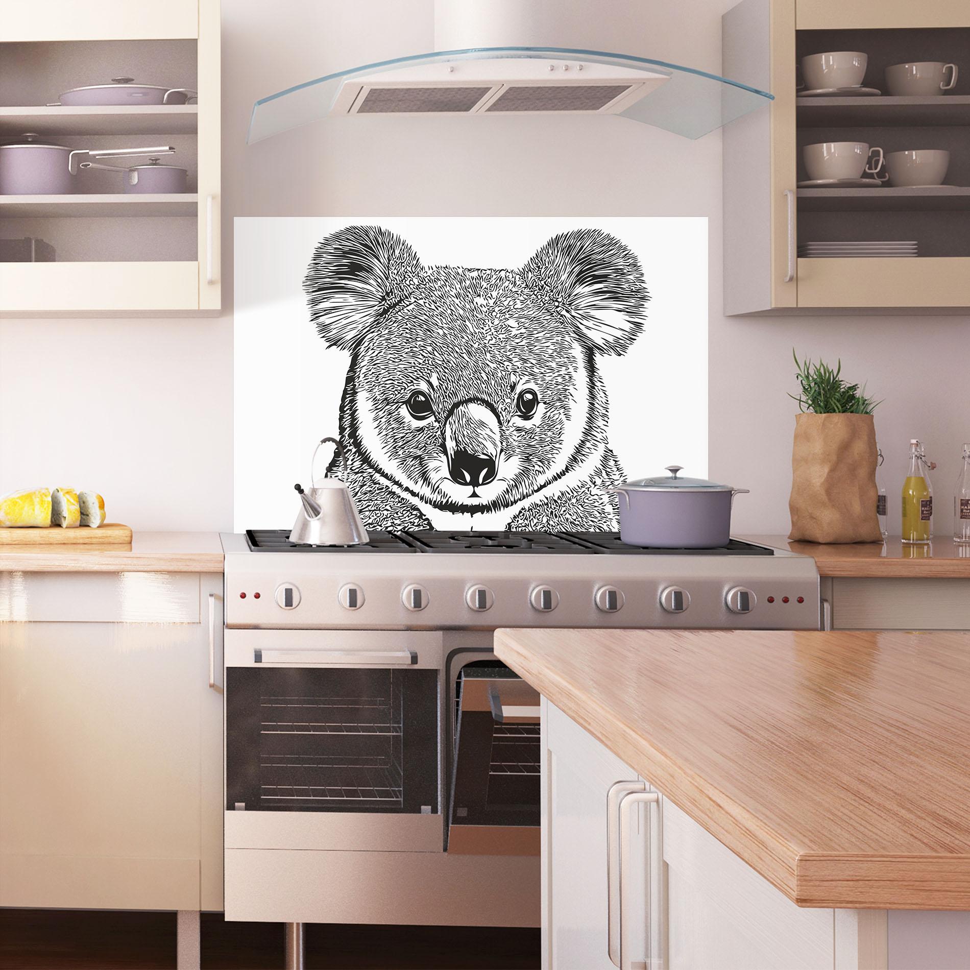 Küchenrückwand Glas Koala Line mockup 1