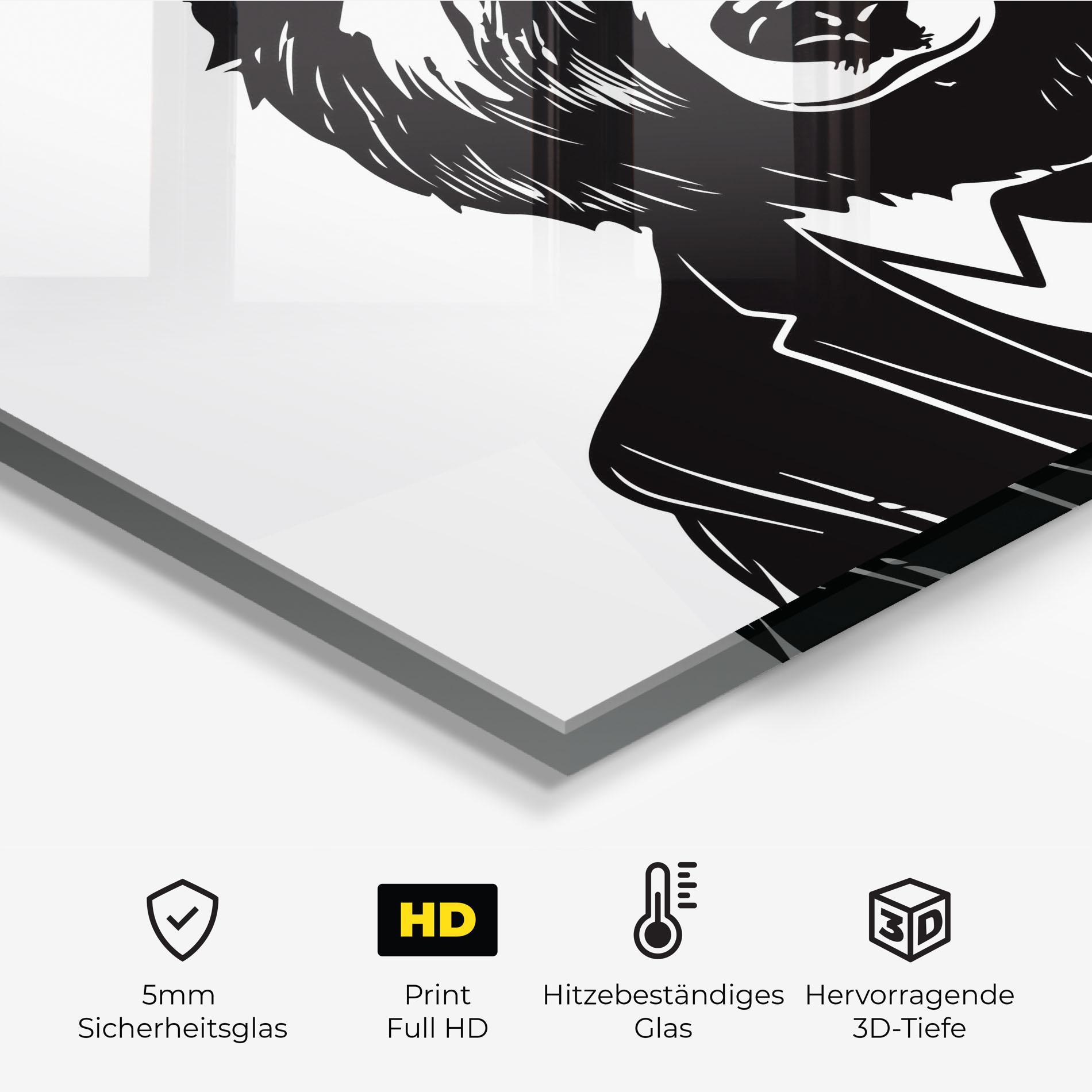 Küchenrückwand Glas Business Bear mockup 2