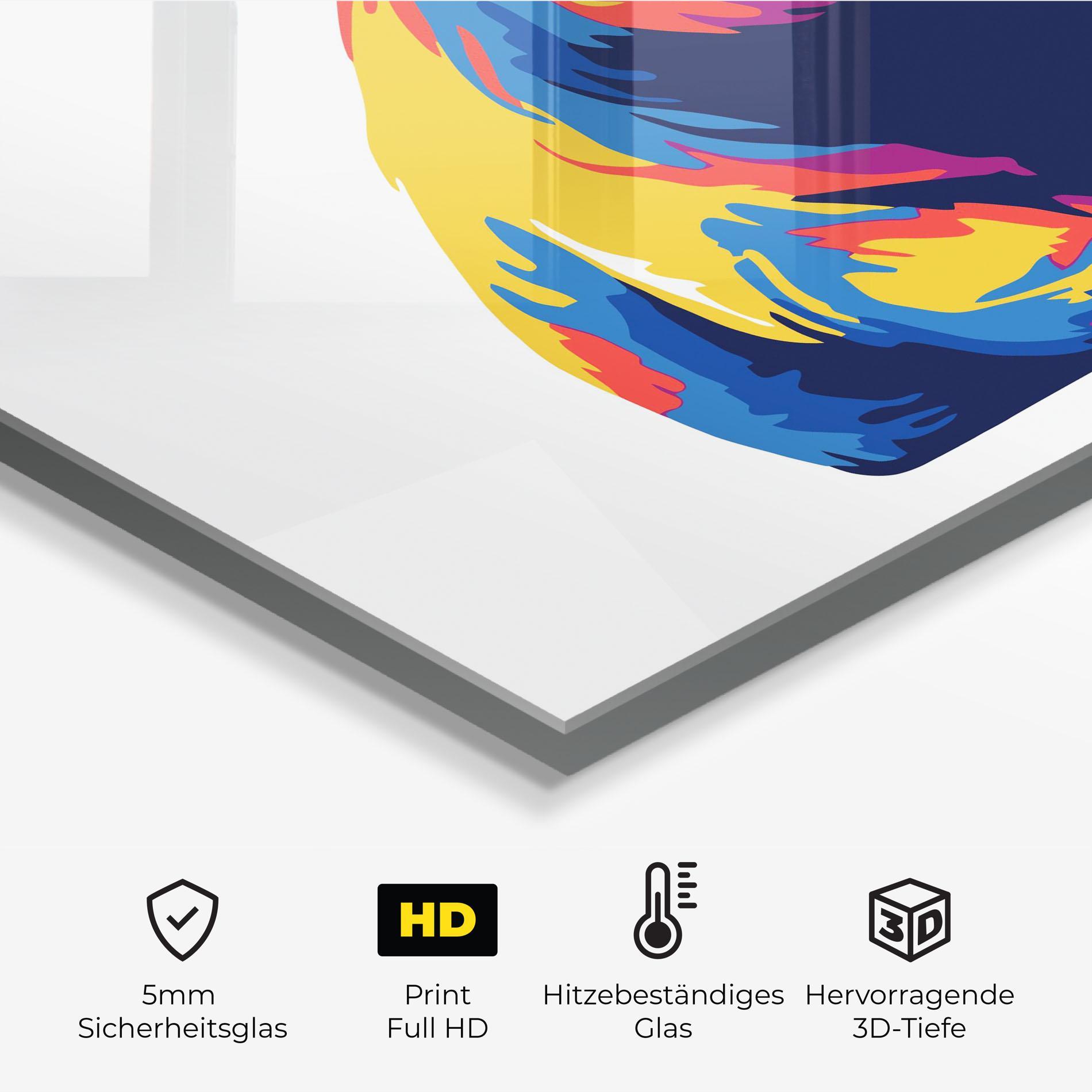 Küchenrückwand Glas Cute Panda mockup 2