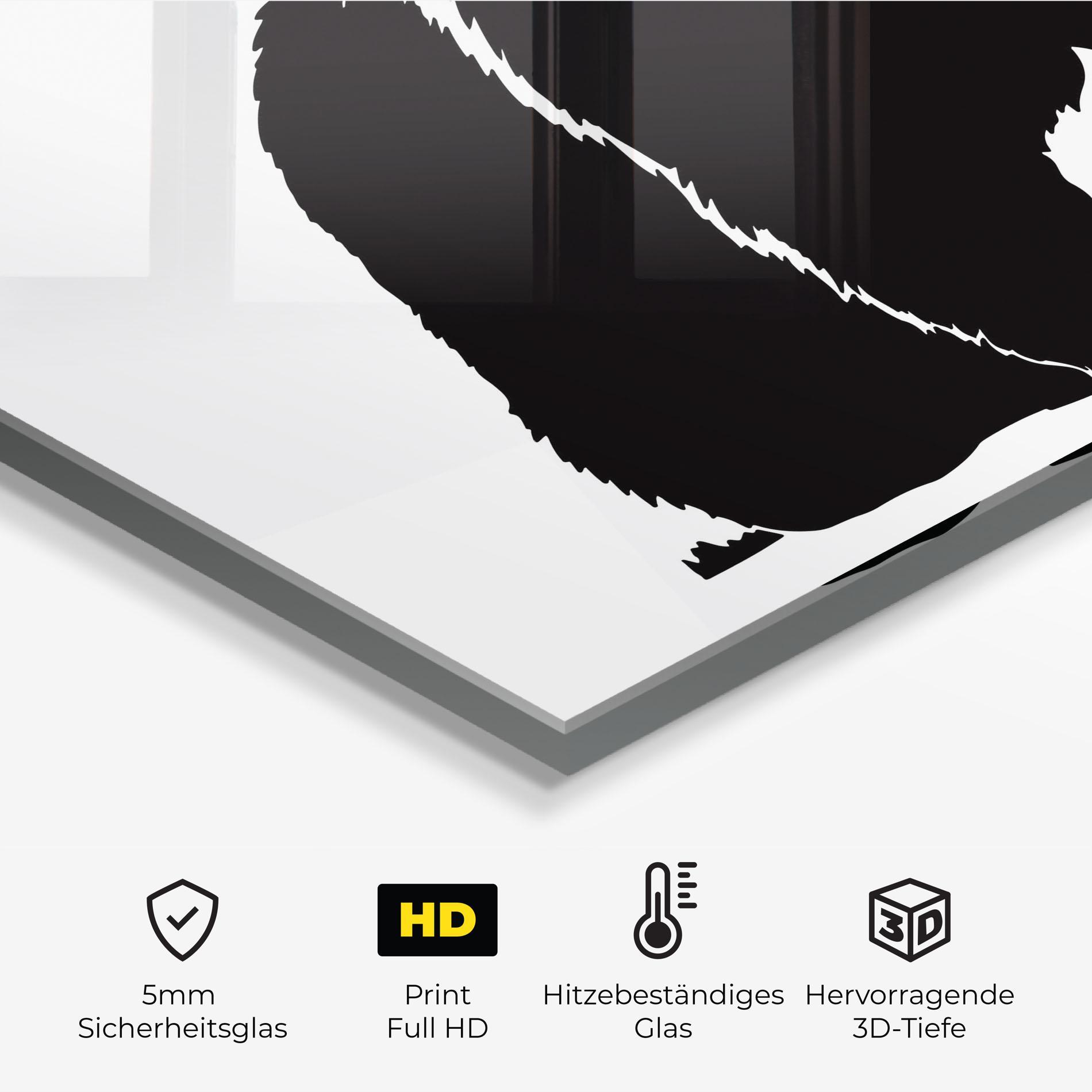 Küchenrückwand Glas Forest Bear Shape mockup 2