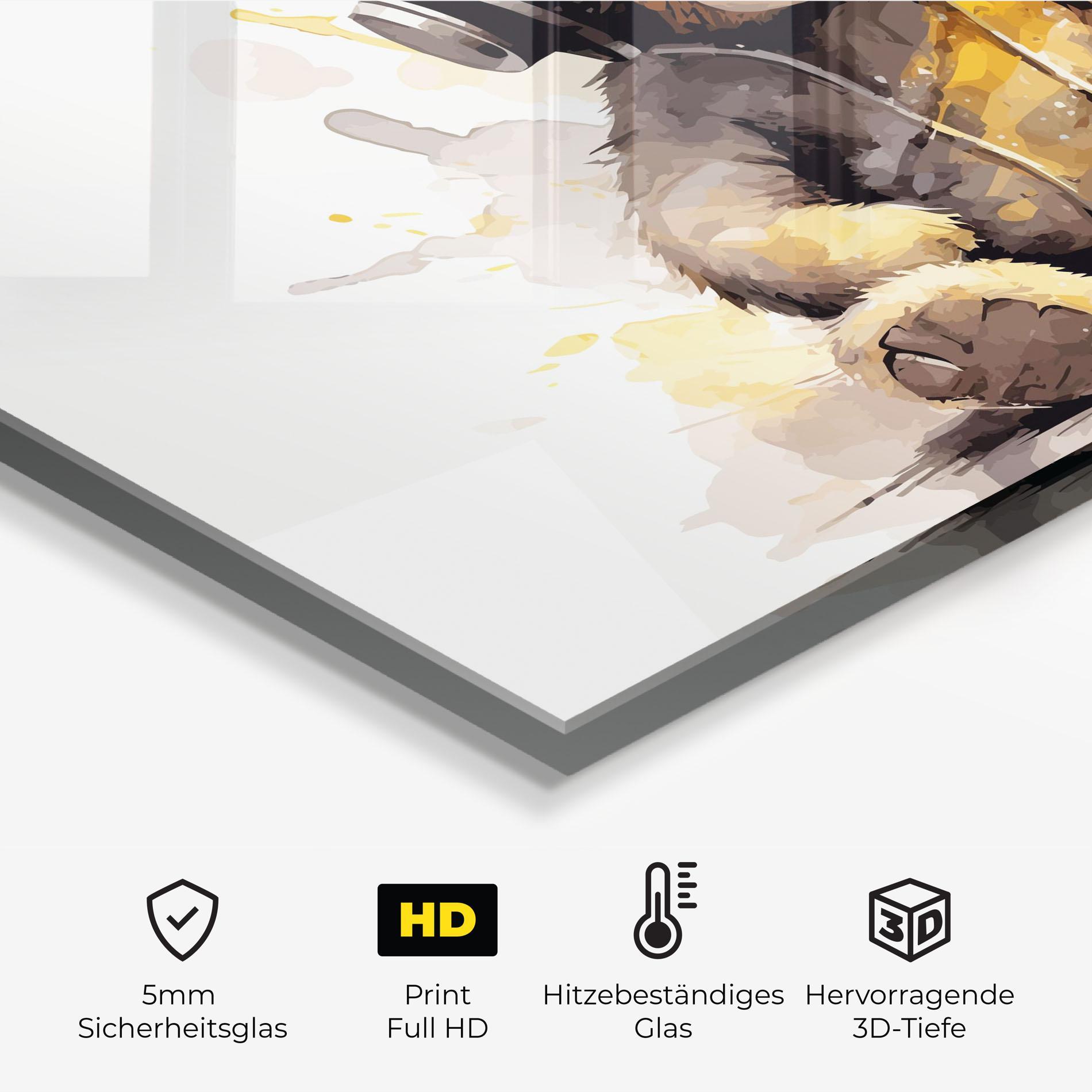 Küchenrückwand Glas Music Plush Bear mockup 2