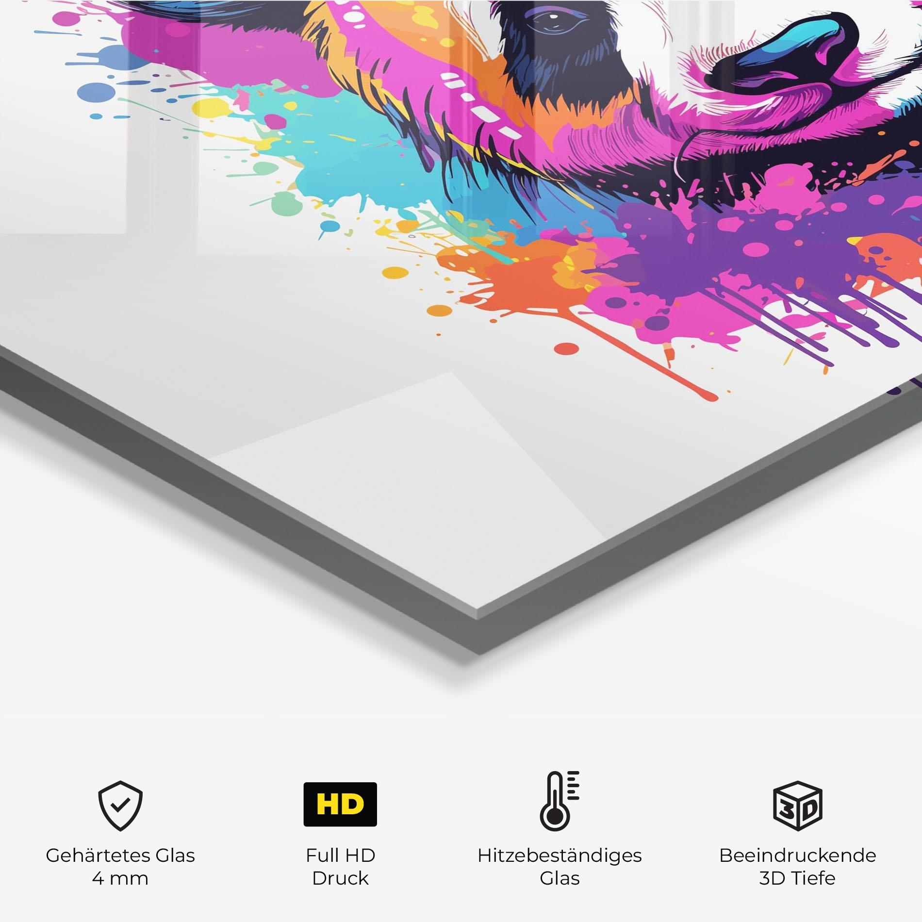 Küchenrückwand Glas Pretty Panda Art mockup 2