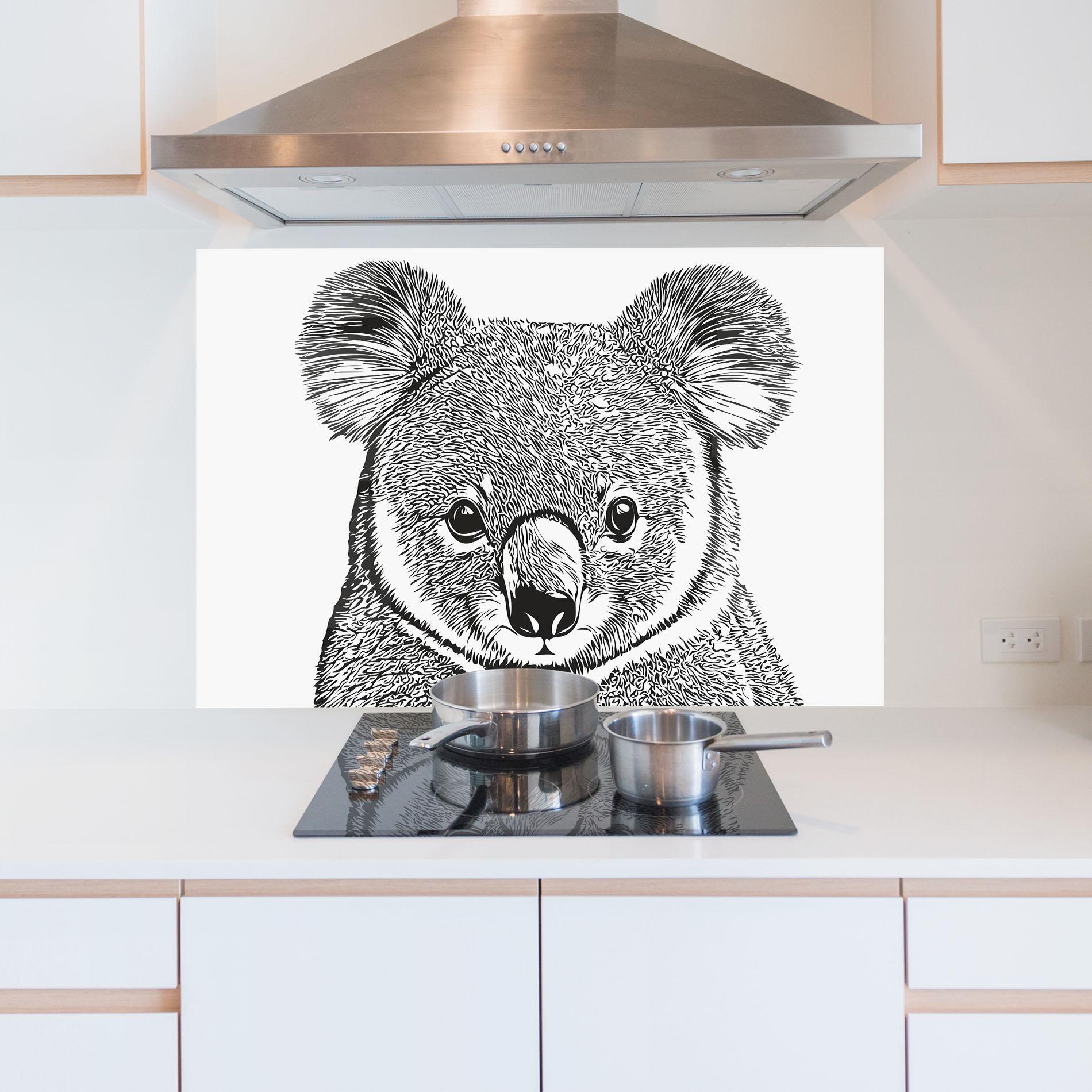 Küchenrückwand Glas Koala Line mockup 5