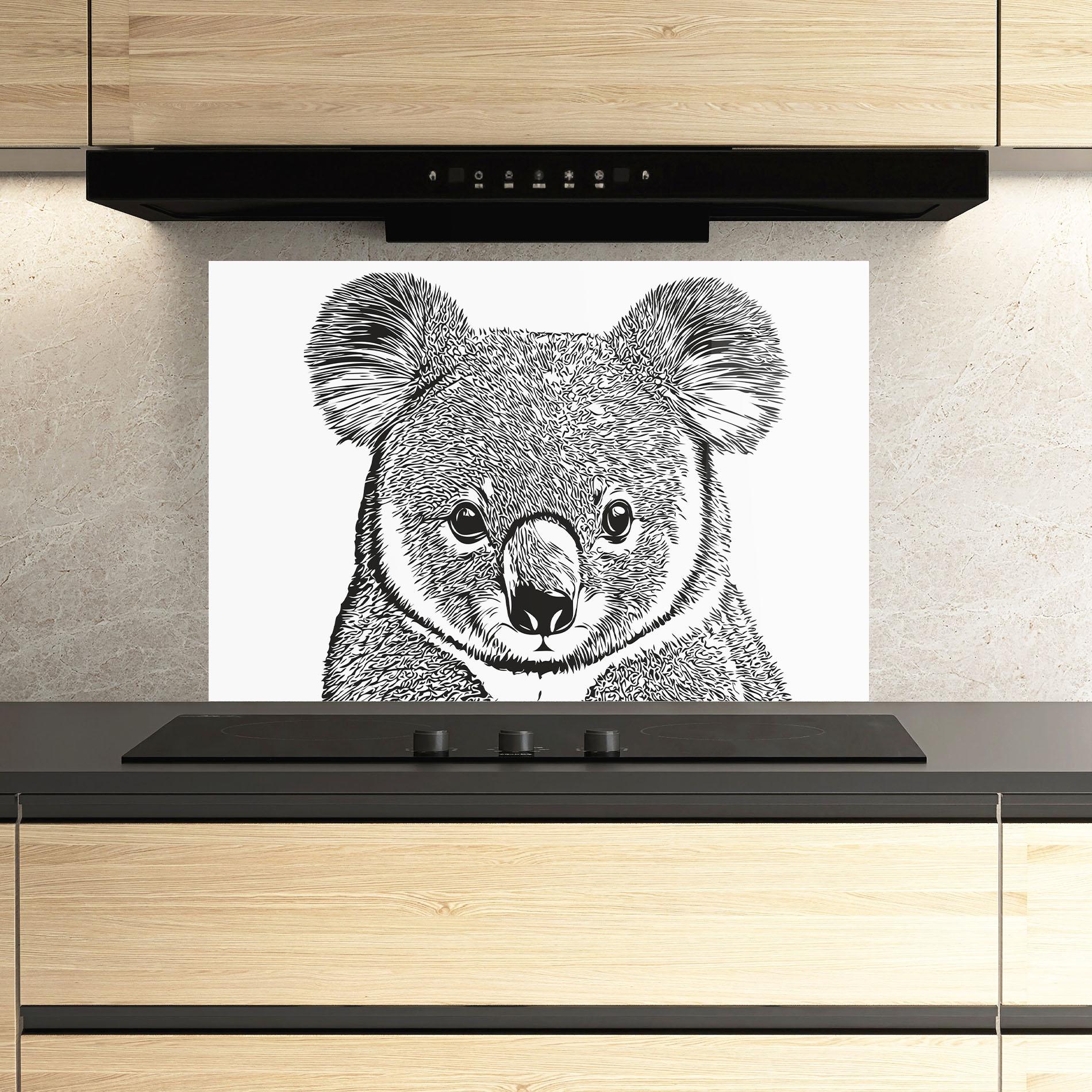 Küchenrückwand Glas Koala Line mockup 3