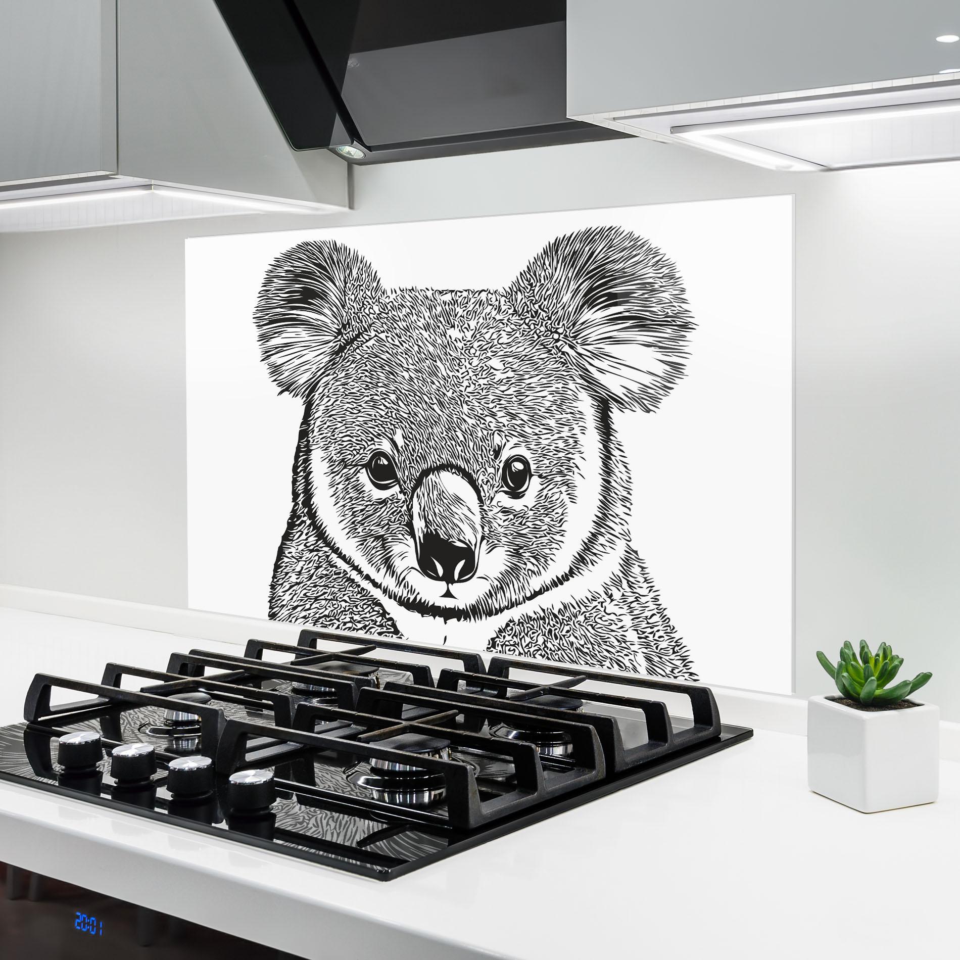 Küchenrückwand Glas Koala Line mockup 6
