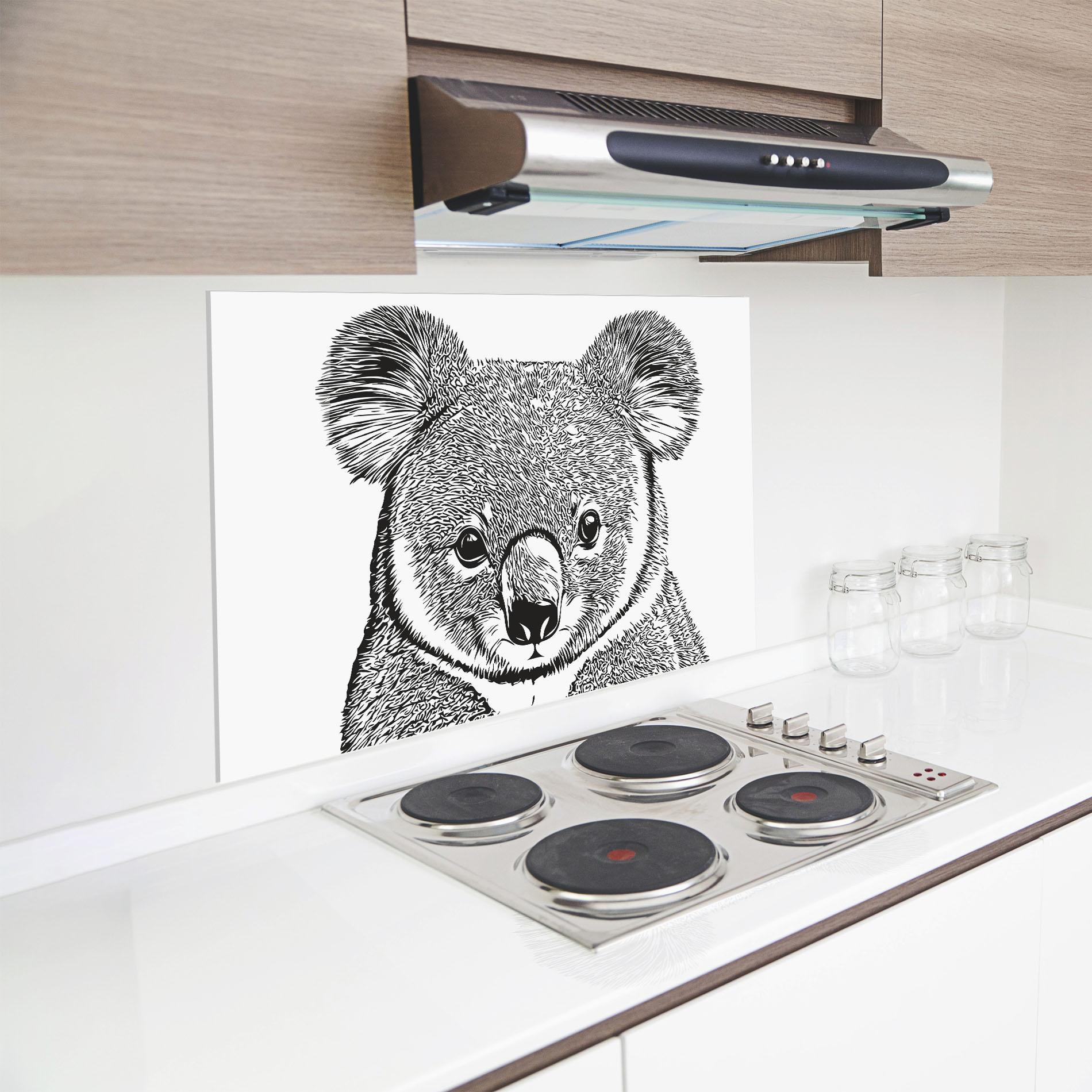 Küchenrückwand Glas Koala Line mockup 8